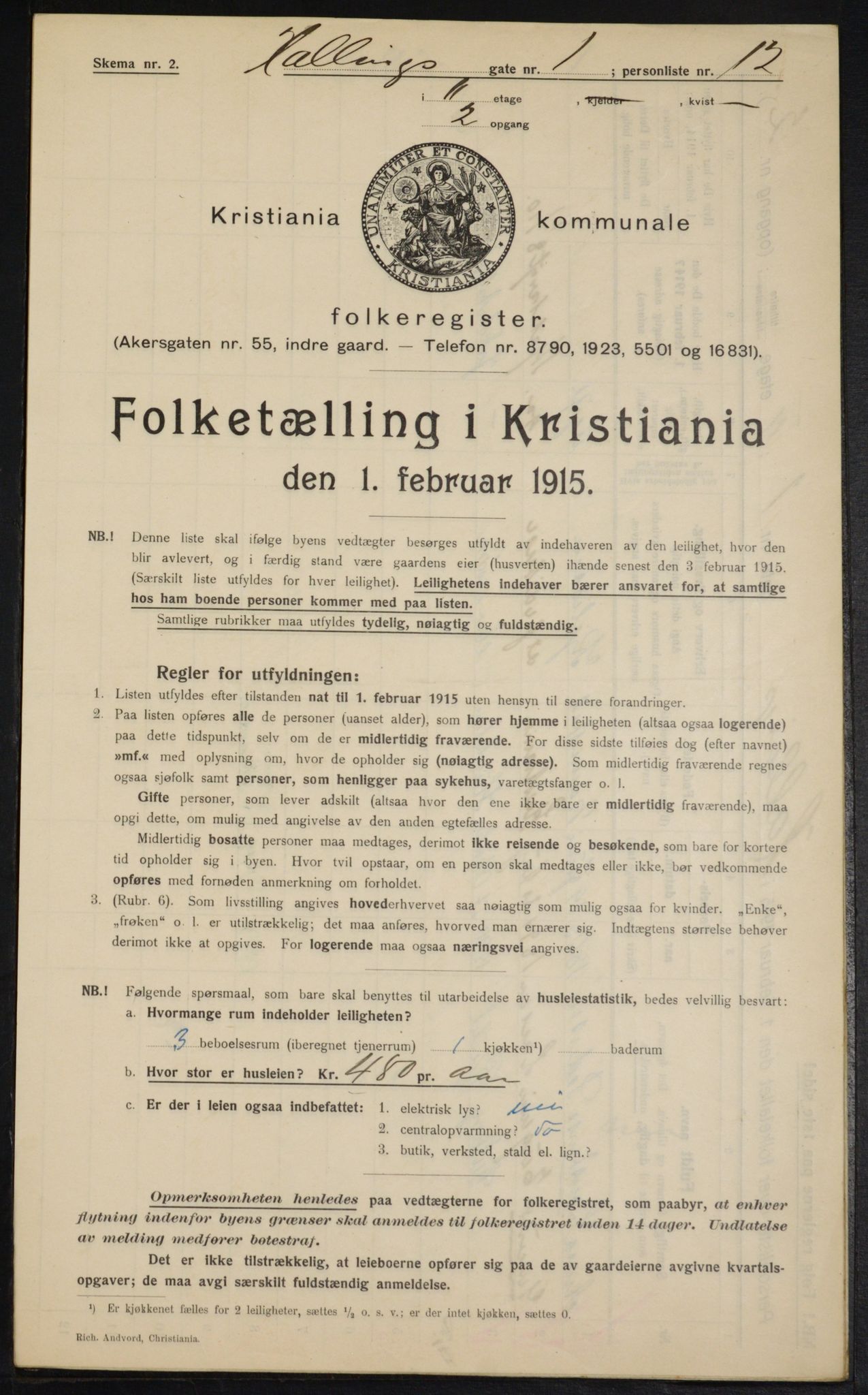 OBA, Municipal Census 1915 for Kristiania, 1915, p. 33652