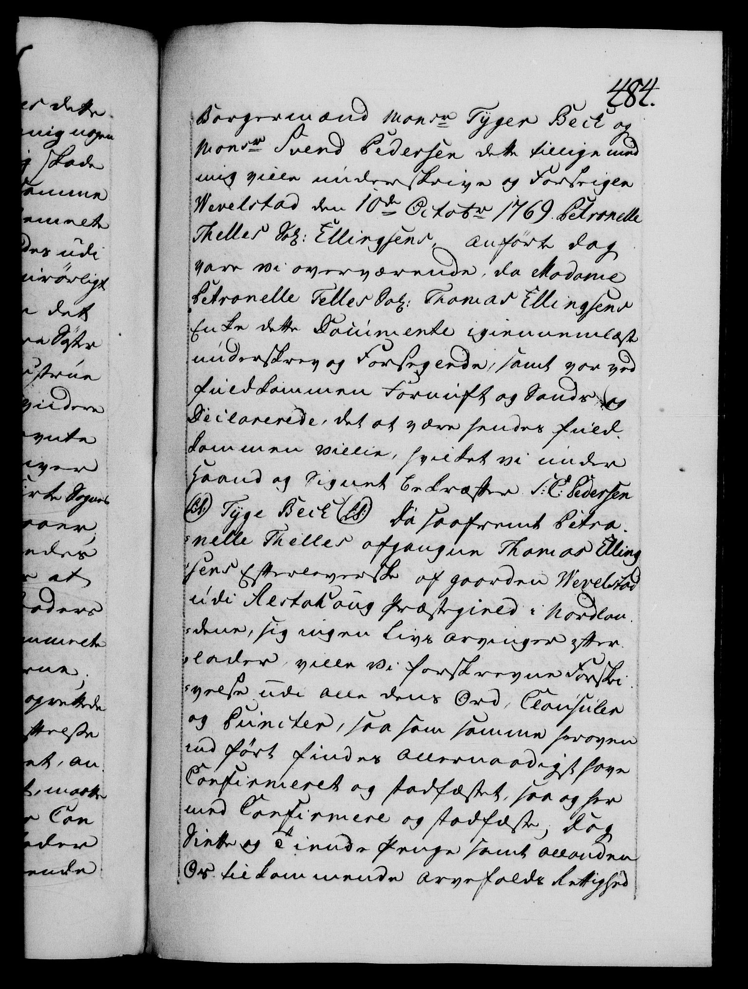 Danske Kanselli 1572-1799, AV/RA-EA-3023/F/Fc/Fca/Fcaa/L0044: Norske registre, 1769-1771, p. 484a