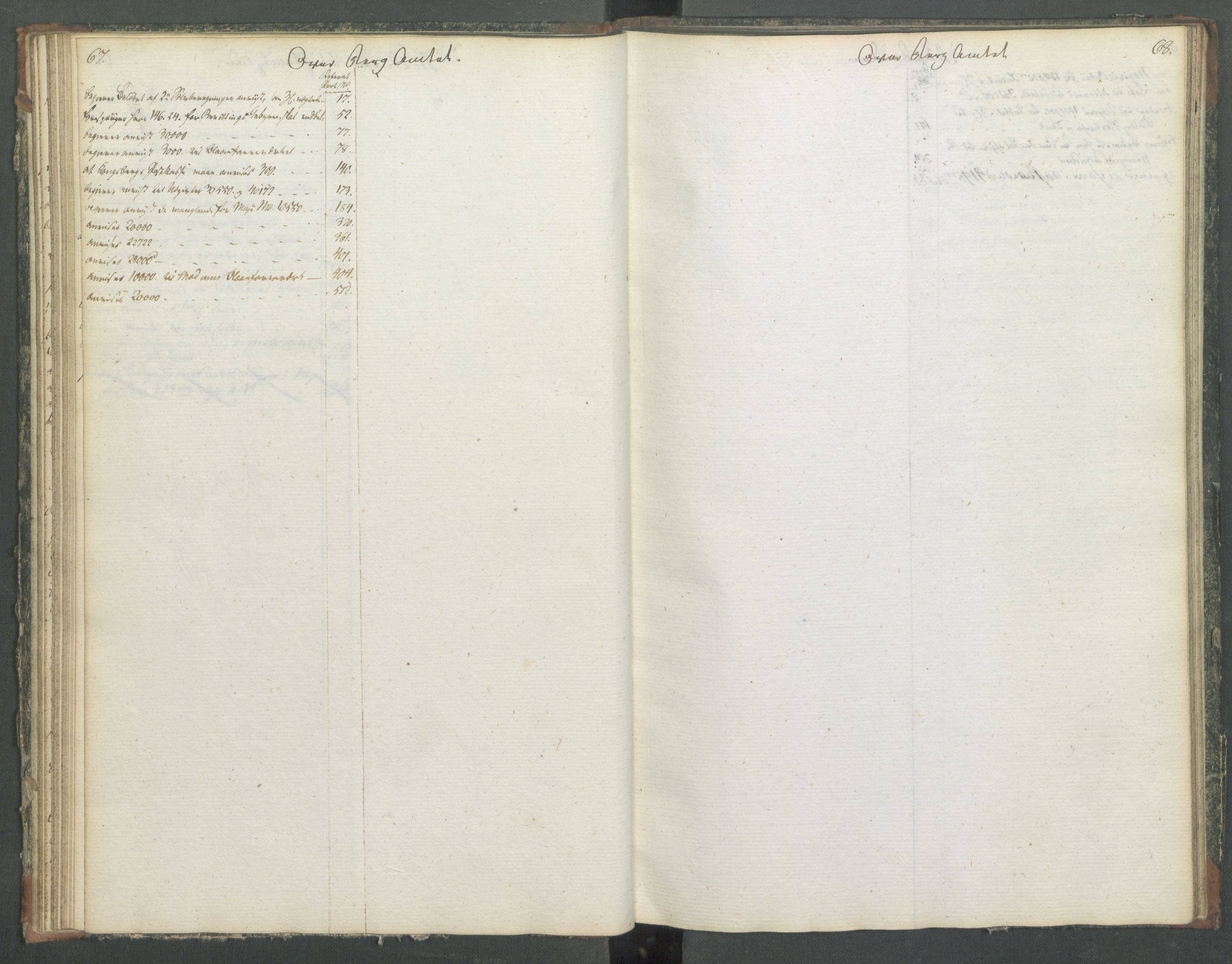 Departementene i 1814, RA/S-3899/Fa/L0014: Bokholderkontoret - Register til journalen, 1814-1815, p. 67-68