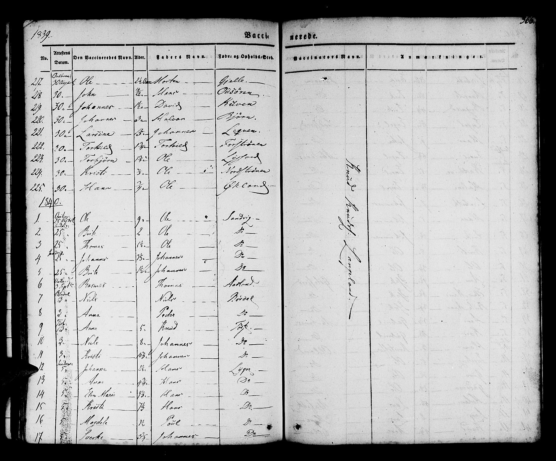 Os sokneprestembete, SAB/A-99929: Parish register (official) no. A 15, 1839-1851, p. 366