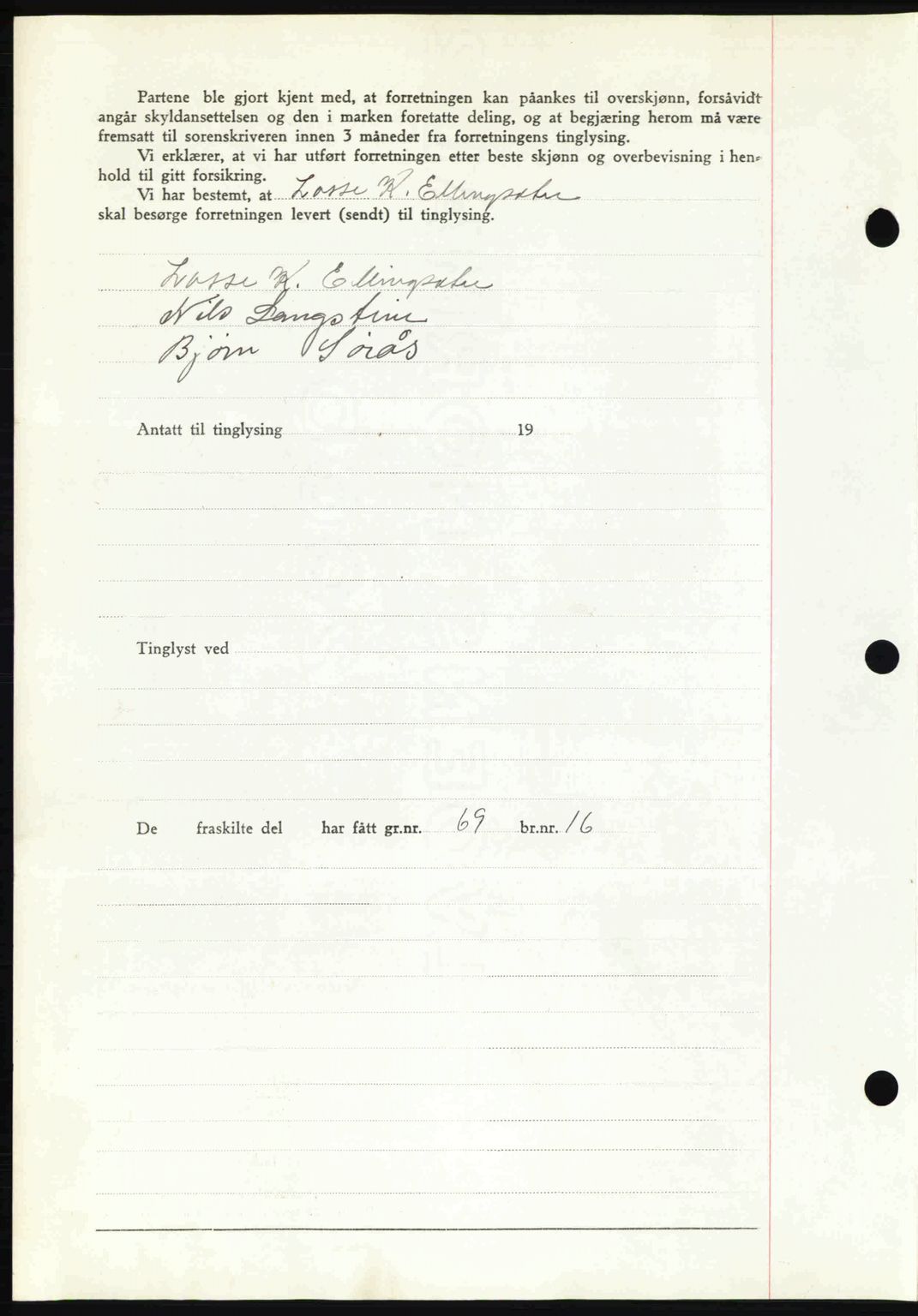 Romsdal sorenskriveri, AV/SAT-A-4149/1/2/2C: Mortgage book no. A11, 1941-1942, Diary no: : 1931/1941