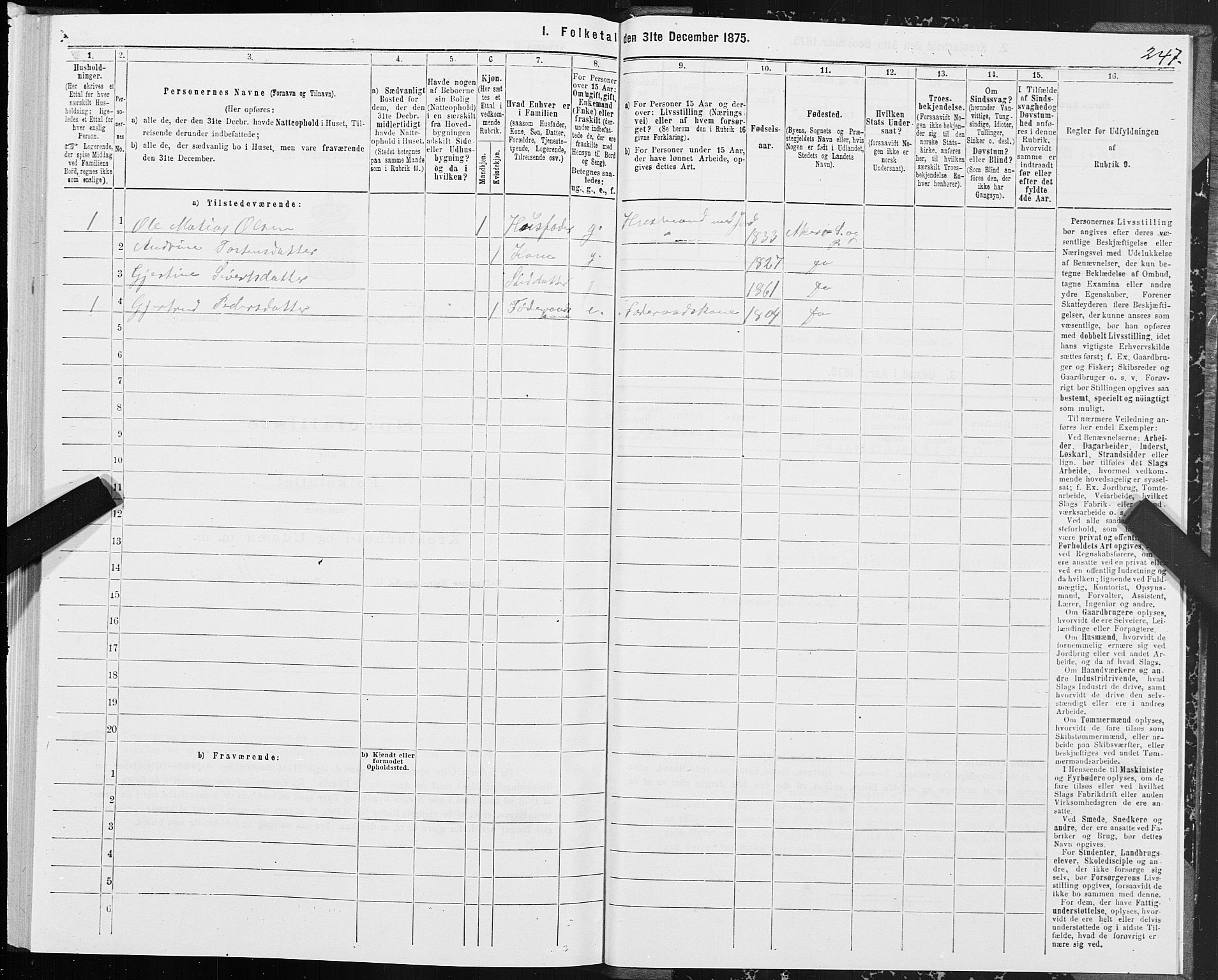 SAT, 1875 census for 1545P Aukra, 1875, p. 2247