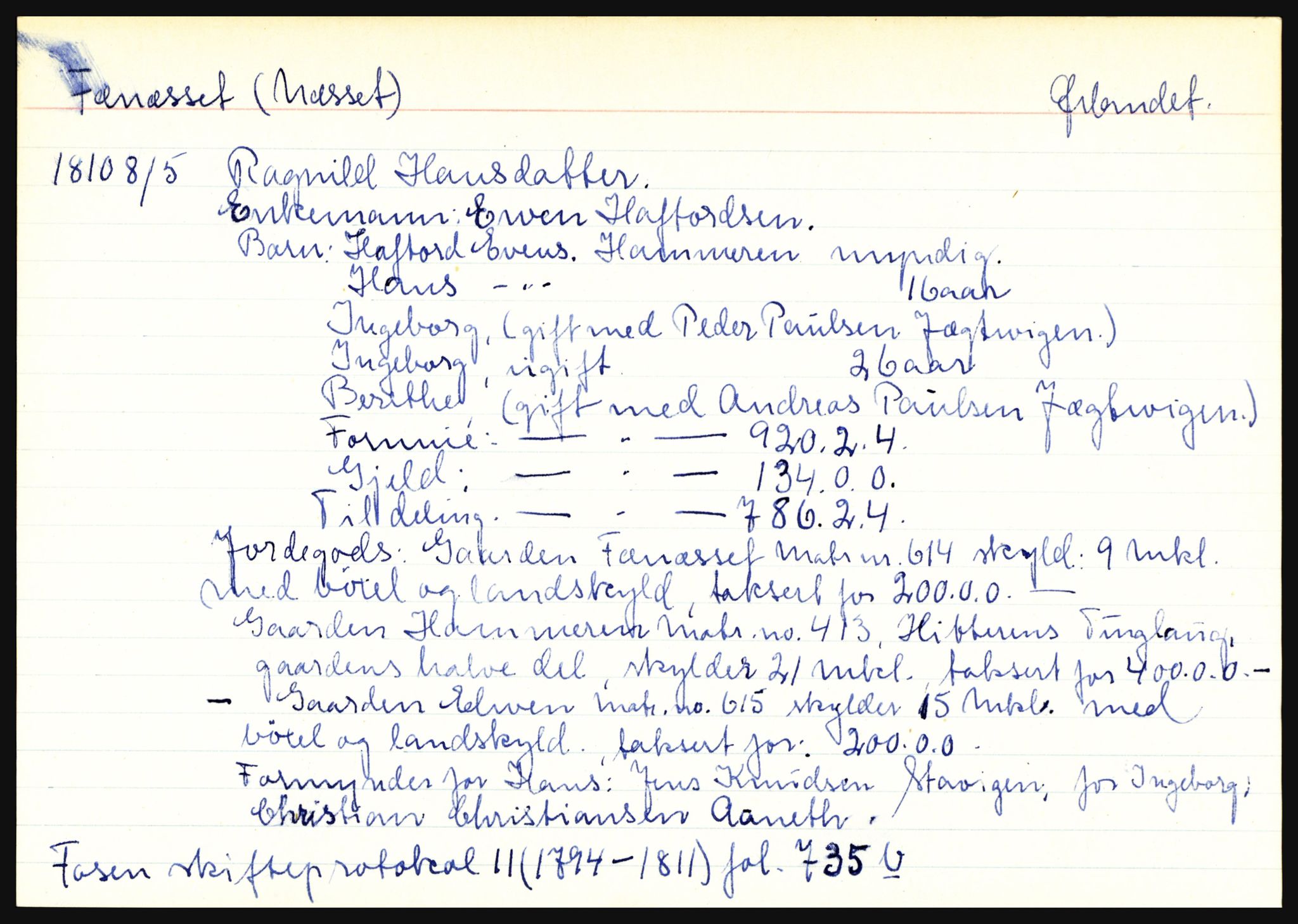 Fosen sorenskriveri, SAT/A-1107/1/3, 1681-1823, p. 1453