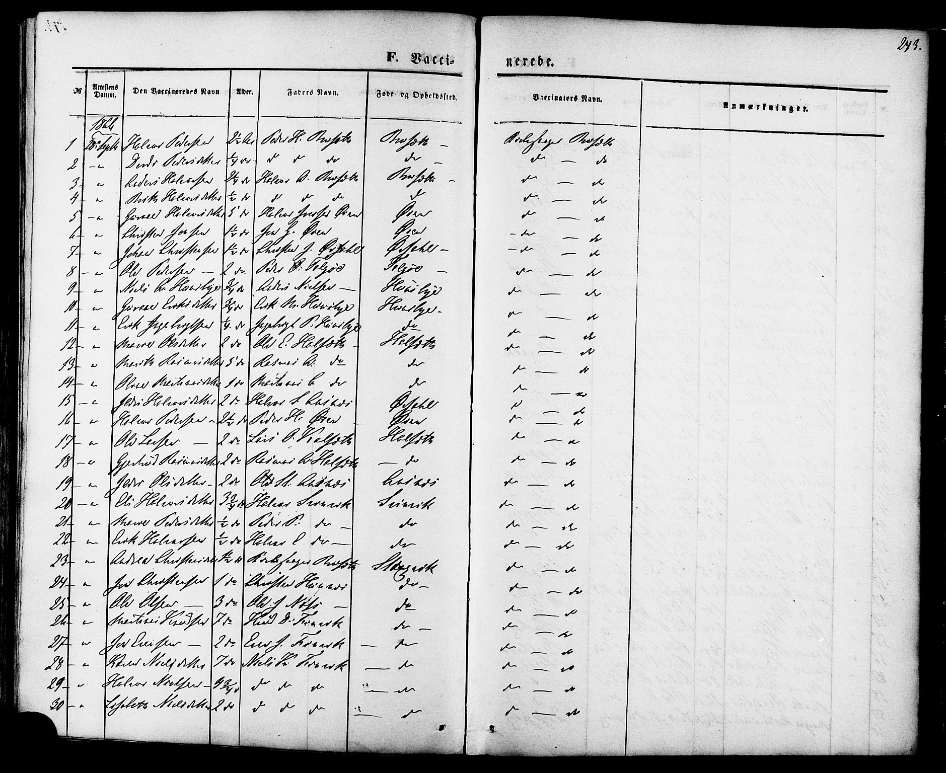 Ministerialprotokoller, klokkerbøker og fødselsregistre - Møre og Romsdal, SAT/A-1454/592/L1027: Parish register (official) no. 592A05, 1865-1878, p. 243