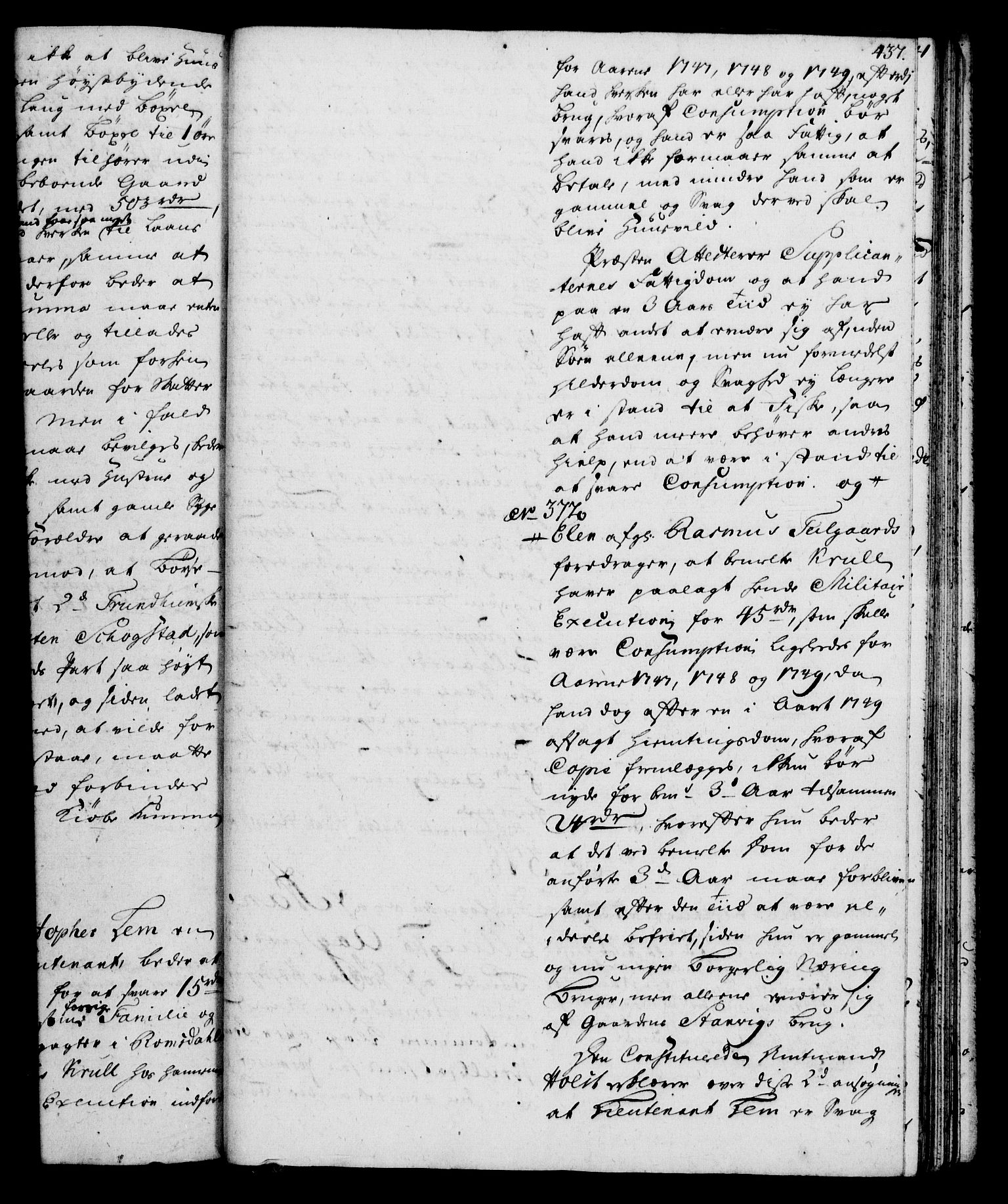 Rentekammeret, Kammerkanselliet, AV/RA-EA-3111/G/Gh/Gha/L0032: Norsk ekstraktmemorialprotokoll (merket RK 53.77), 1753-1755, p. 437