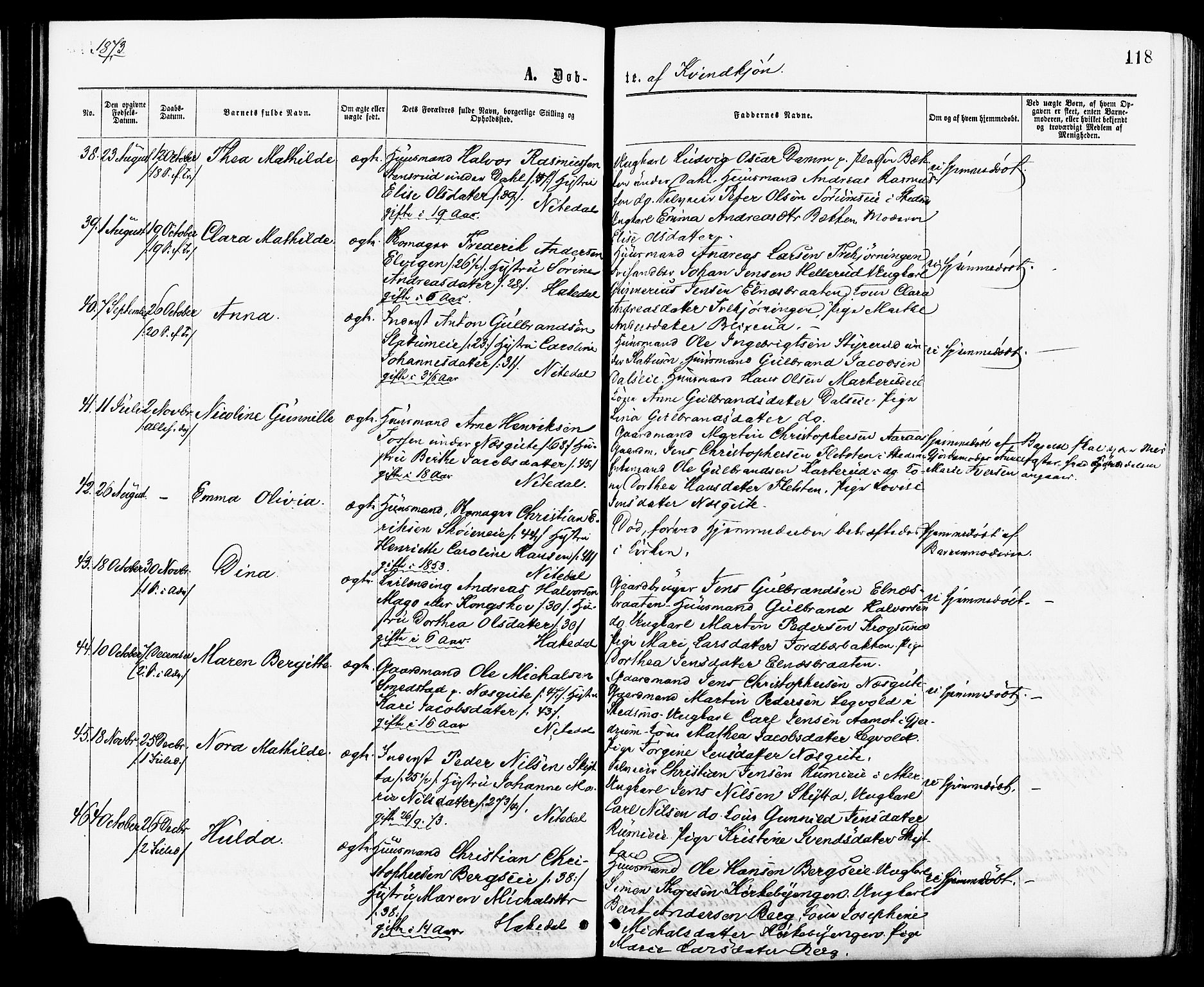 Nittedal prestekontor Kirkebøker, SAO/A-10365a/F/Fa/L0006: Parish register (official) no. I 6, 1863-1878, p. 118