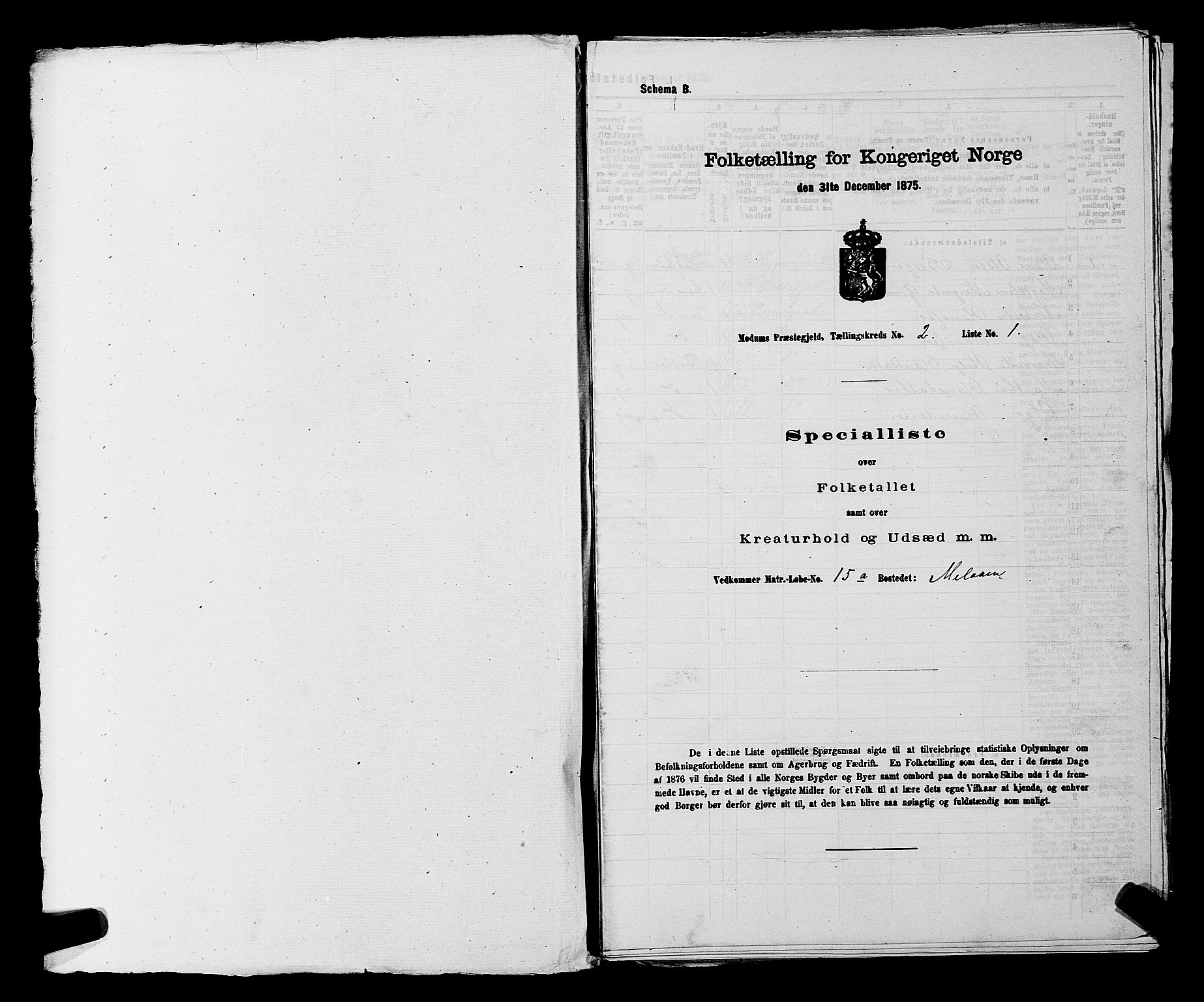 SAKO, 1875 census for 0623P Modum, 1875, p. 233