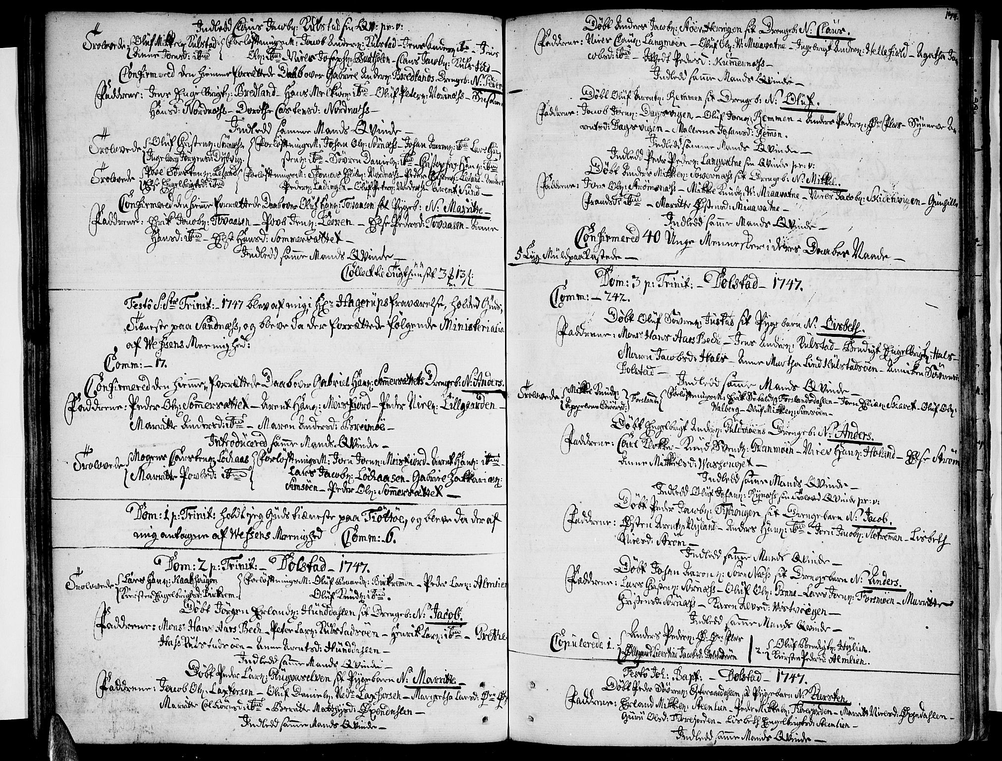 Ministerialprotokoller, klokkerbøker og fødselsregistre - Nordland, AV/SAT-A-1459/820/L0284: Parish register (official) no. 820A05, 1730-1752, p. 174
