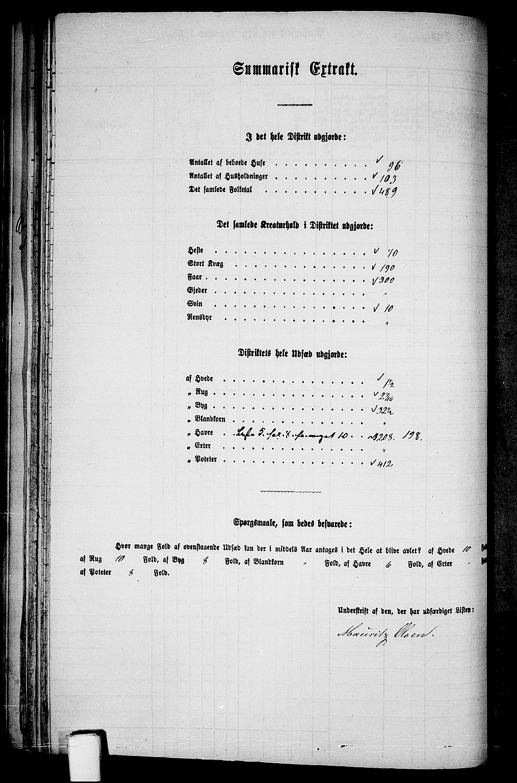 RA, 1865 census for Vanse/Vanse og Farsund, 1865, p. 76