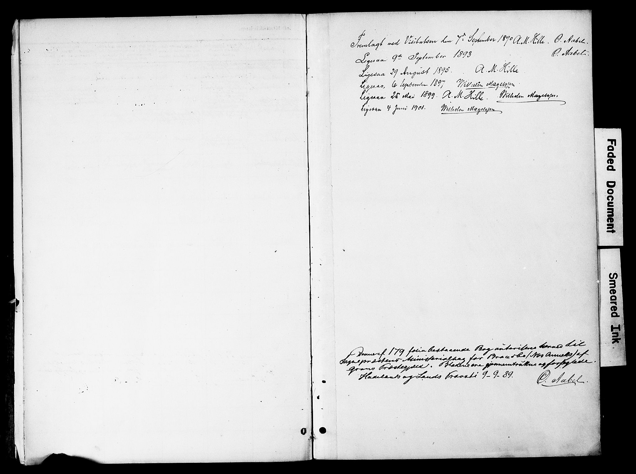 Gran prestekontor, SAH/PREST-112/H/Ha/Haa/L0020: Parish register (official) no. 20, 1889-1899