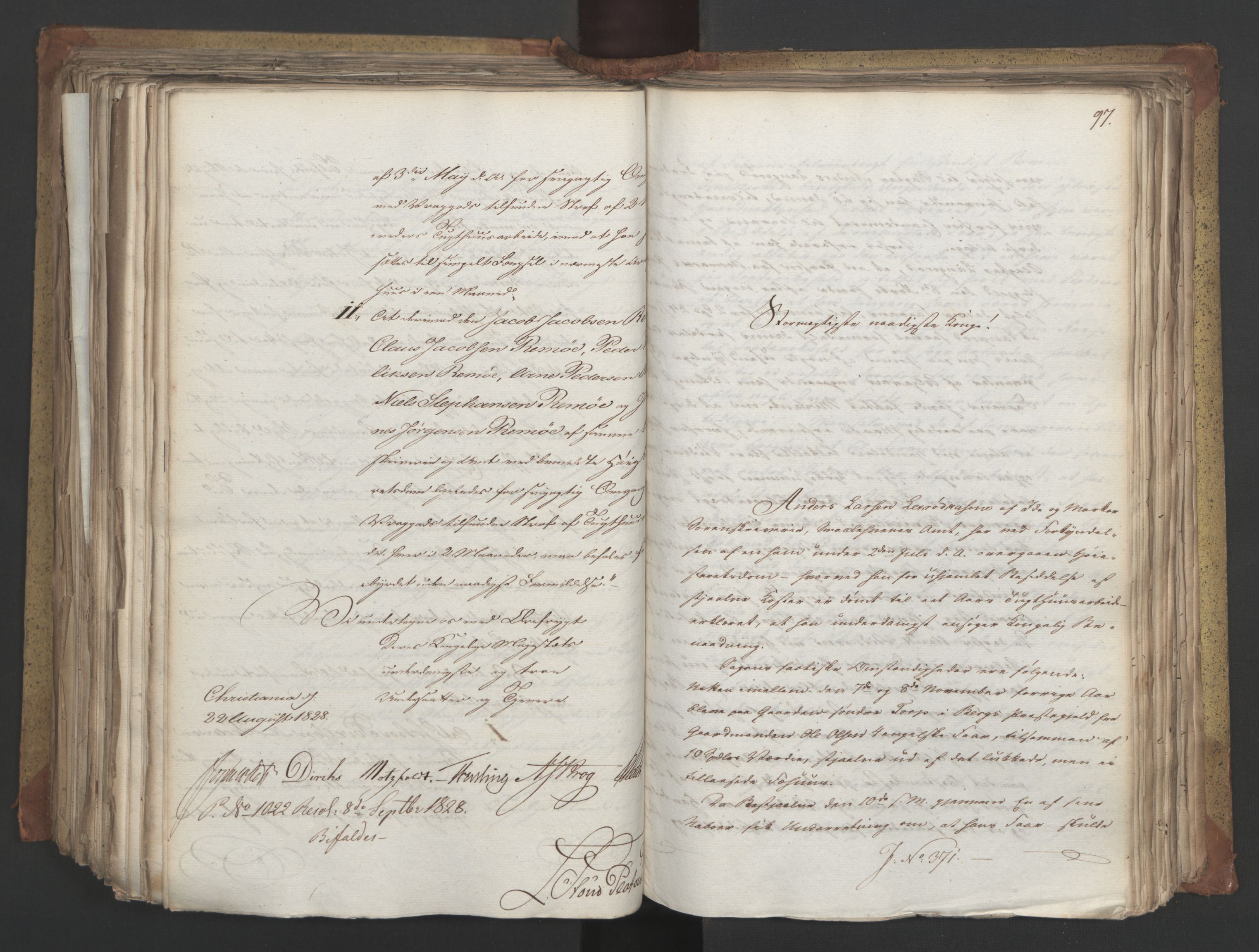 Statsrådsavdelingen i Stockholm, AV/RA-S-1003/D/Da/L0055: Regjeringsinnstillinger nr. 231-435, 1828, p. 461