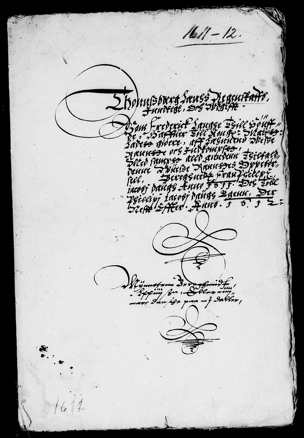 Rentekammeret inntil 1814, Reviderte regnskaper, Lensregnskaper, AV/RA-EA-5023/R/Rb/Rbo/L0001: Tønsberg len, 1584-1612