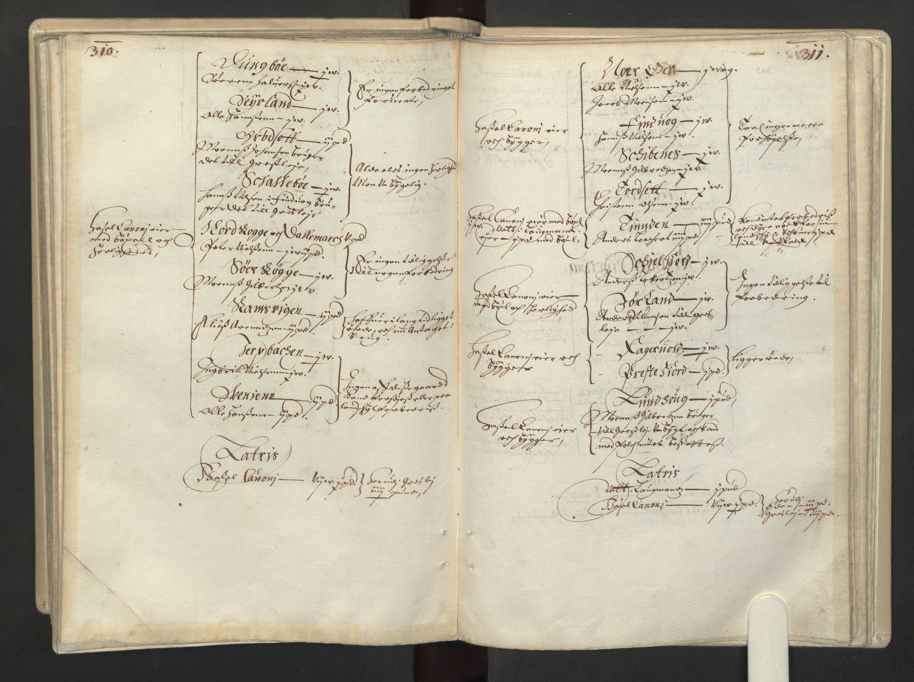 Rentekammeret inntil 1814, Realistisk ordnet avdeling, AV/RA-EA-4070/L/L0030/0001: Nordland lagdømme: / Alminnelig jordebok for Helgeland, Salten, Lofoten, Vesterålen, Andenes og Senja., 1661, p. 310-311