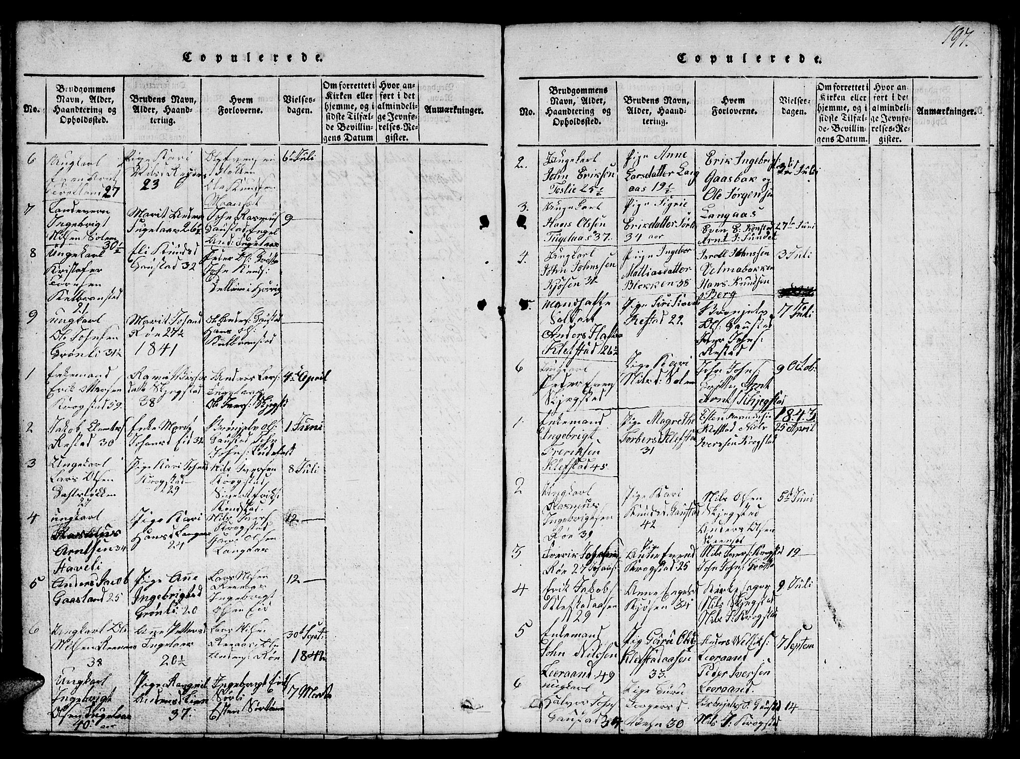 Ministerialprotokoller, klokkerbøker og fødselsregistre - Sør-Trøndelag, AV/SAT-A-1456/694/L1130: Parish register (copy) no. 694C02, 1816-1857, p. 197