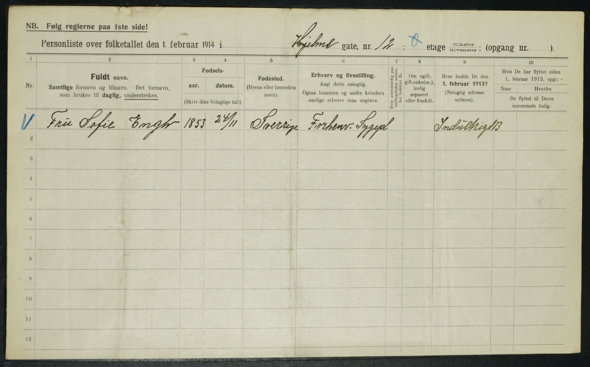 OBA, Municipal Census 1914 for Kristiania, 1914, p. 40293