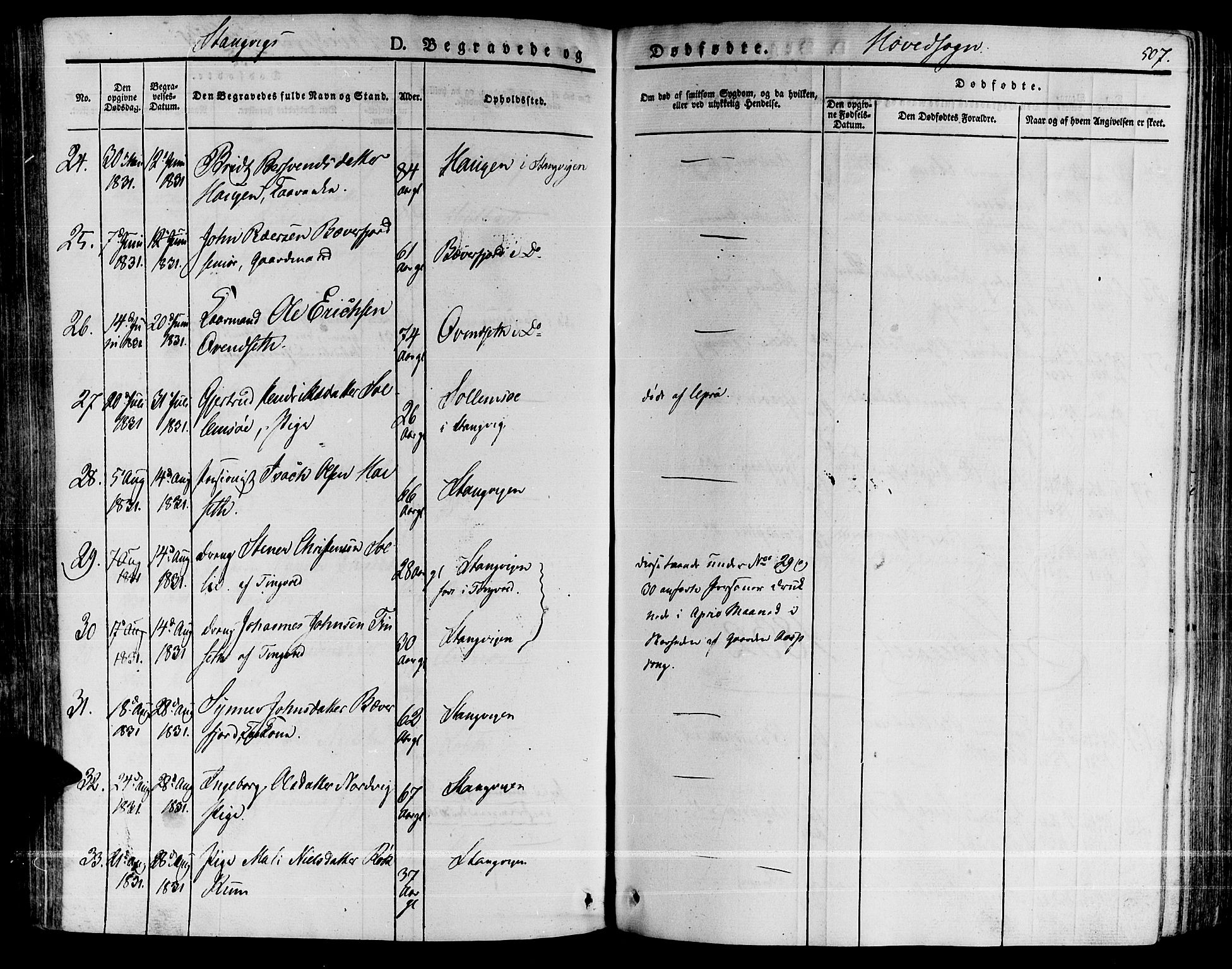 Ministerialprotokoller, klokkerbøker og fødselsregistre - Møre og Romsdal, AV/SAT-A-1454/592/L1024: Parish register (official) no. 592A03 /1, 1831-1849, p. 507