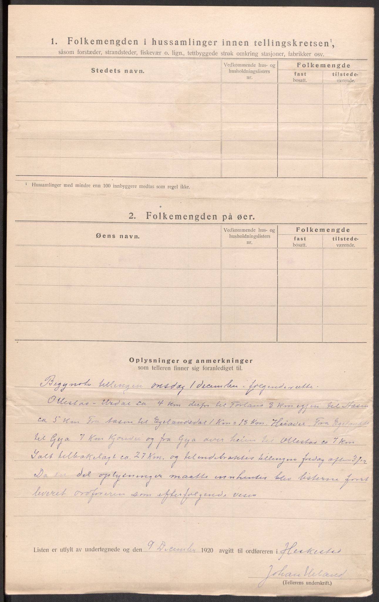 SAST, 1920 census for Heskestad, 1920, p. 8