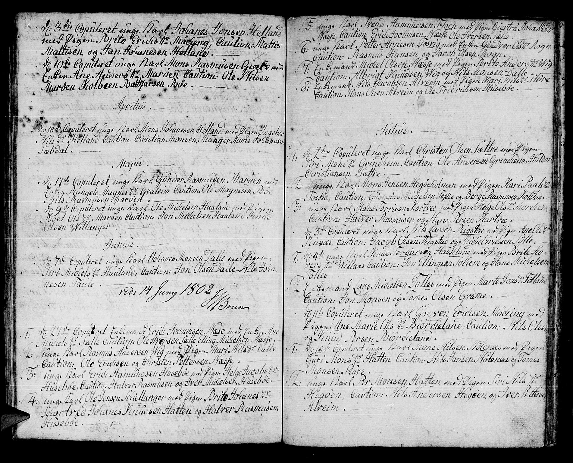 Manger sokneprestembete, AV/SAB-A-76801/H/Haa: Parish register (official) no. A 2, 1792-1815, p. 165