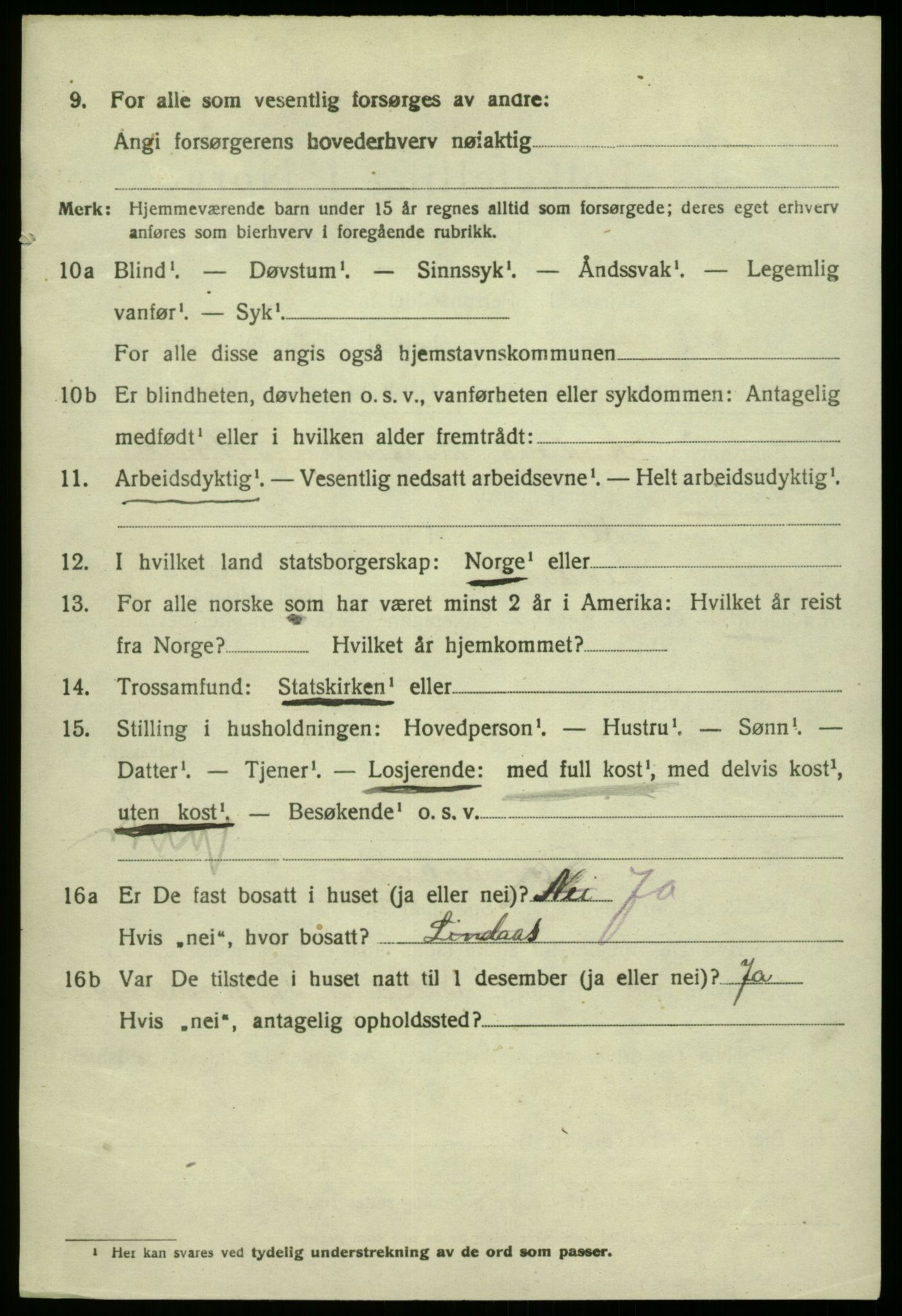 SAB, 1920 census for Laksevåg, 1920, p. 5219