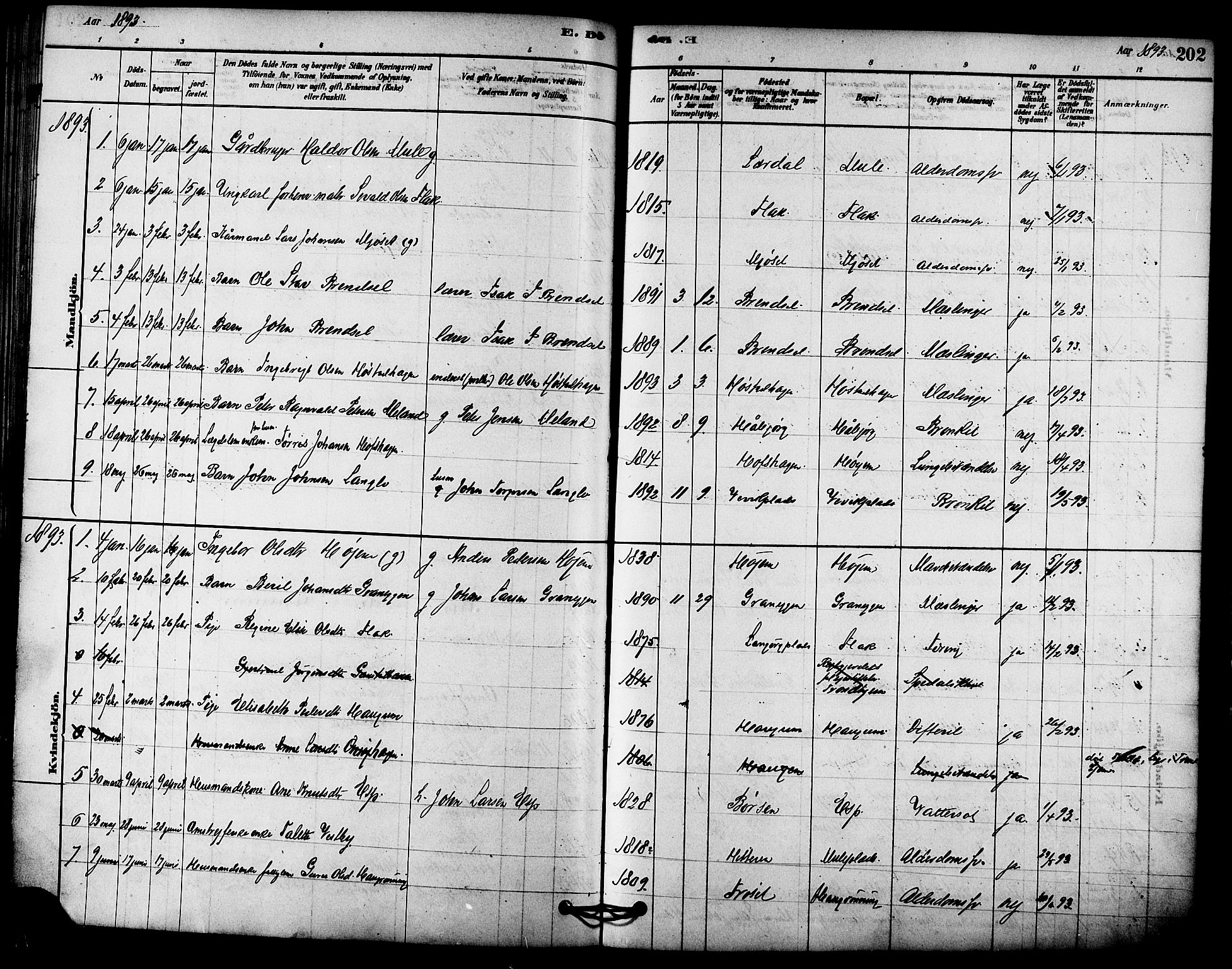 Ministerialprotokoller, klokkerbøker og fødselsregistre - Sør-Trøndelag, SAT/A-1456/612/L0378: Parish register (official) no. 612A10, 1878-1897, p. 202