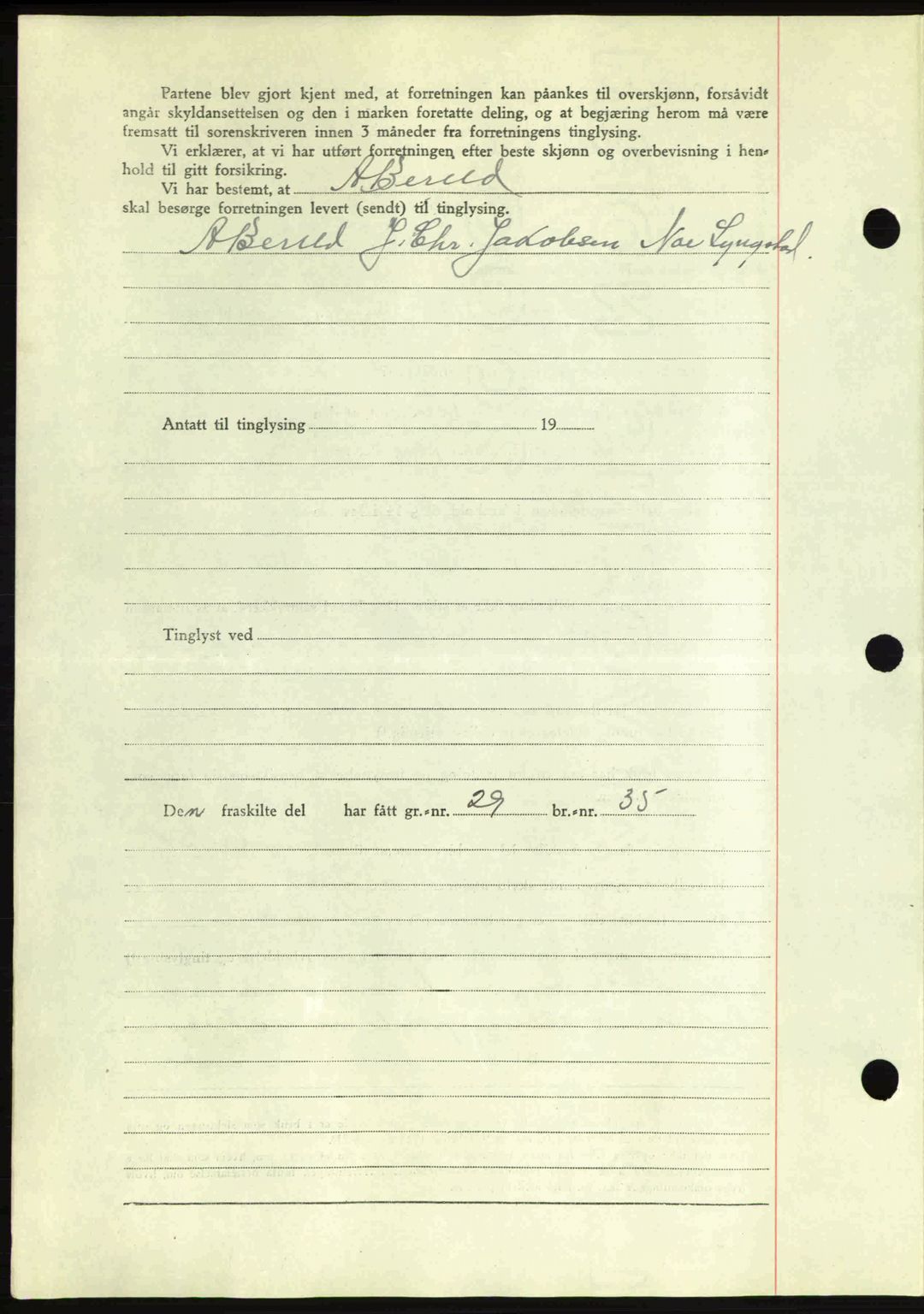 Romsdal sorenskriveri, AV/SAT-A-4149/1/2/2C: Mortgage book no. A10, 1941-1941, Diary no: : 1337/1941