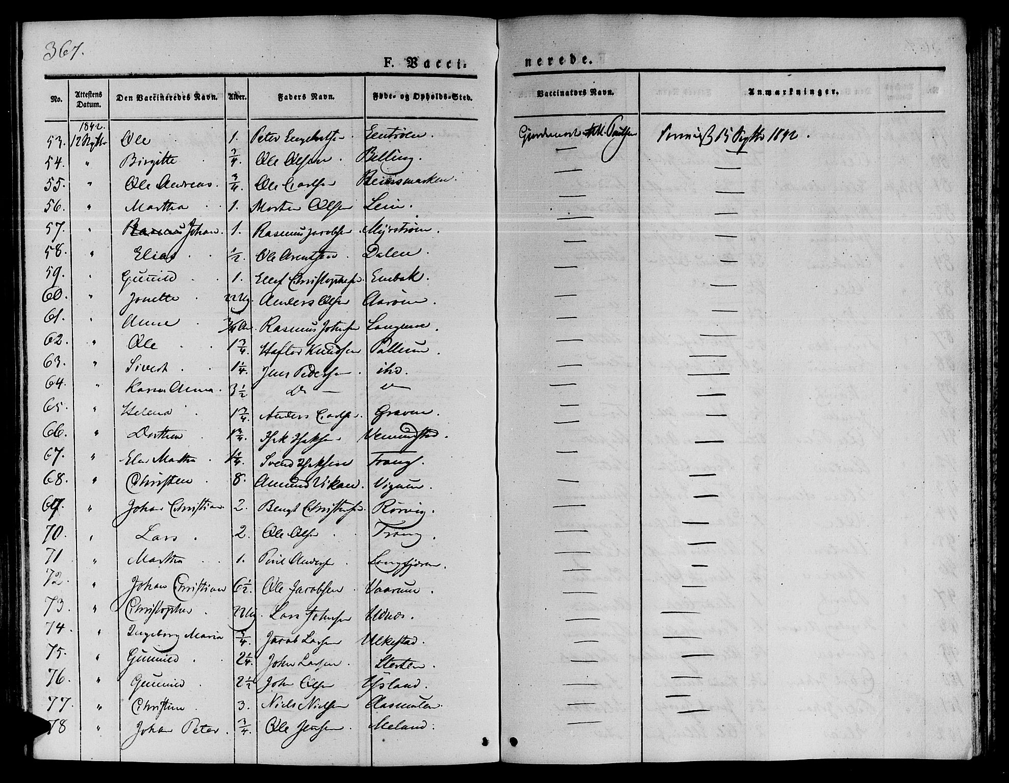 Ministerialprotokoller, klokkerbøker og fødselsregistre - Sør-Trøndelag, AV/SAT-A-1456/646/L0610: Parish register (official) no. 646A08, 1837-1847, p. 367