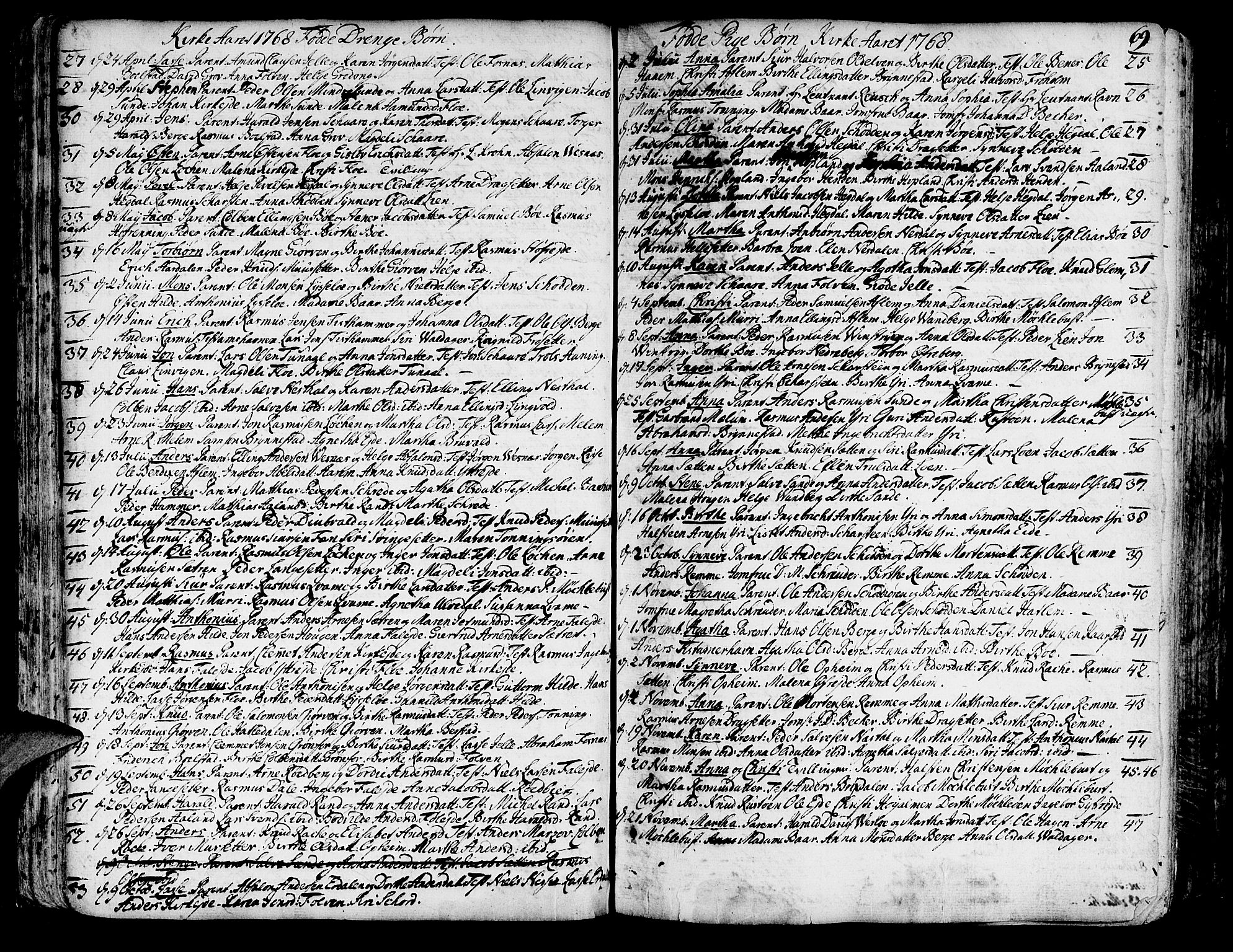 Innvik sokneprestembete, SAB/A-80501: Parish register (official) no. A 1, 1750-1816, p. 69