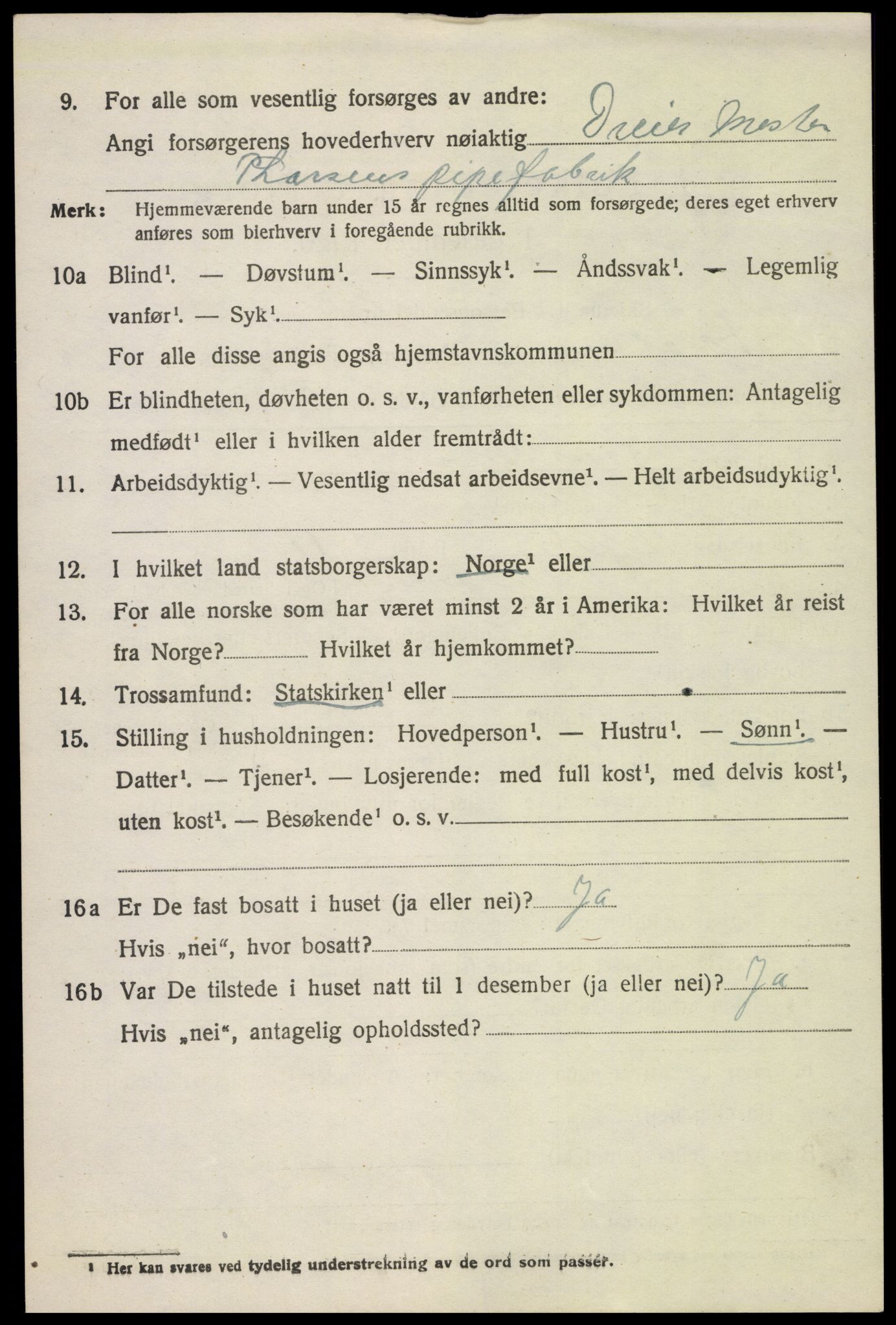 SAH, 1920 census for Fåberg, 1920, p. 5921