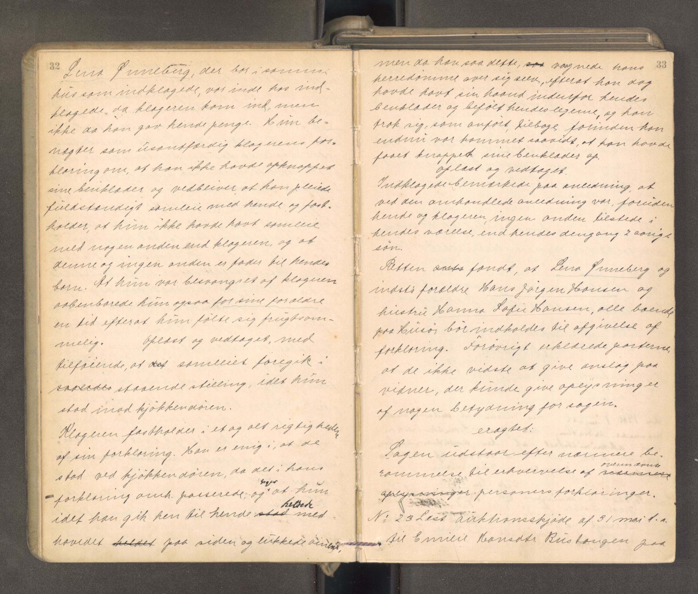Søndre Jarlsberg sorenskriveri, AV/SAKO-A-129/F/Fa/L0043: Tingbok, 1901-1903, p. 32-33