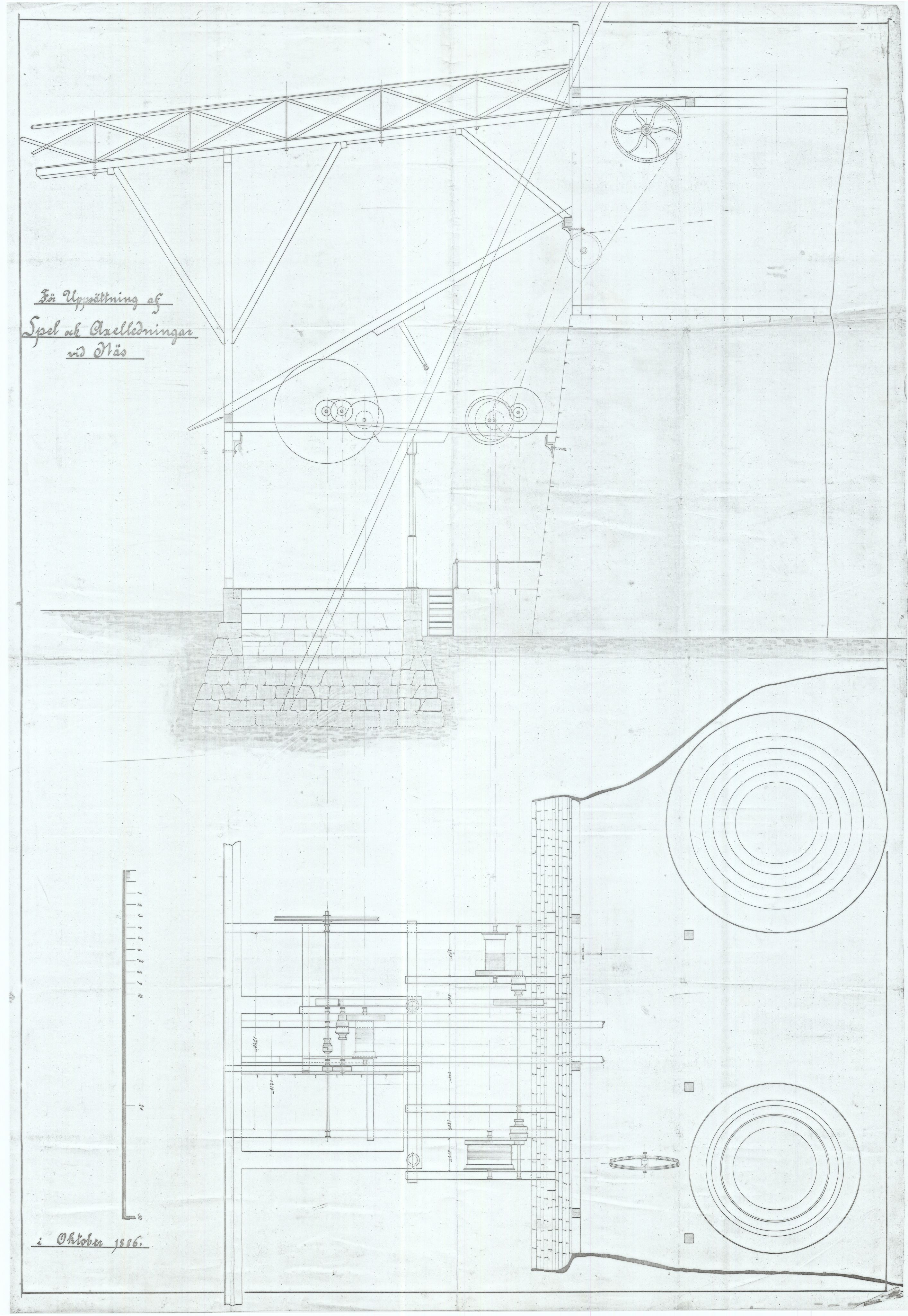 Jacob Aall & Søn AS, NESJ/NJM-007/08/L0001: För Uppsättning af Spel och Axelledninger, Oktober 1886, kopi, 1886