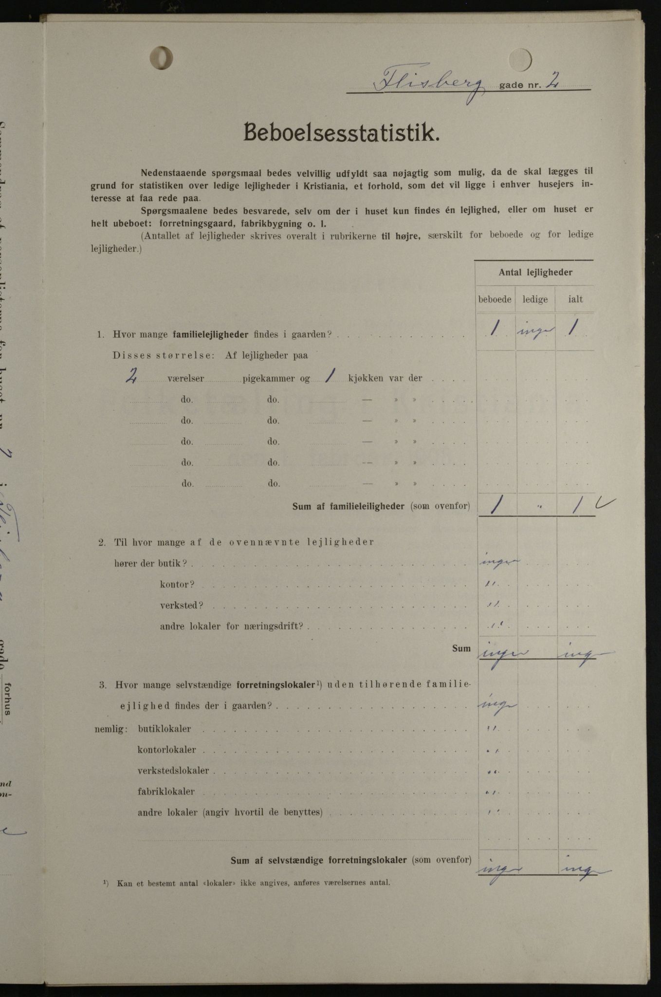 OBA, Municipal Census 1908 for Kristiania, 1908, p. 22275