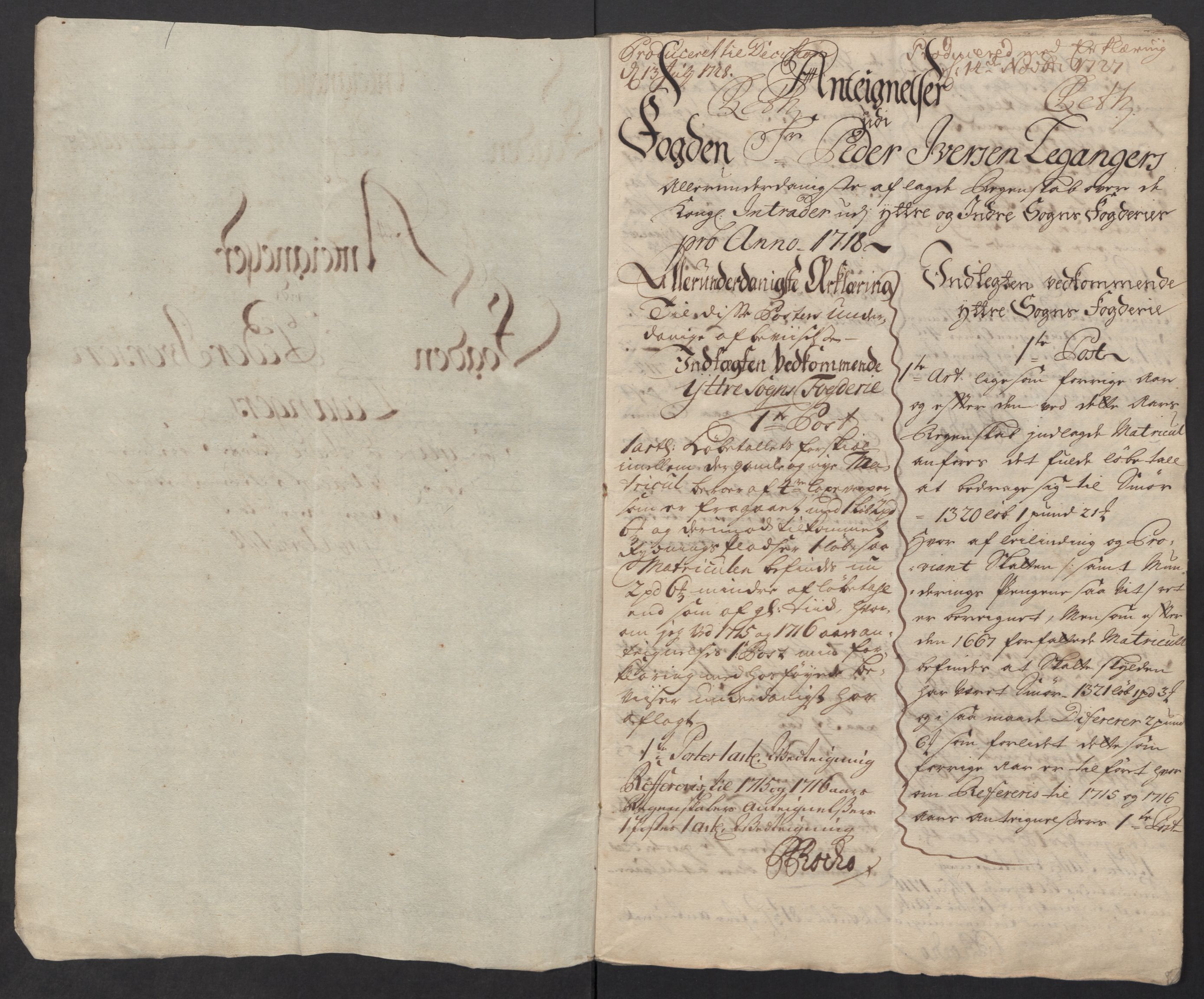 Rentekammeret inntil 1814, Reviderte regnskaper, Fogderegnskap, AV/RA-EA-4092/R52/L3321: Fogderegnskap Sogn, 1717-1718, p. 888