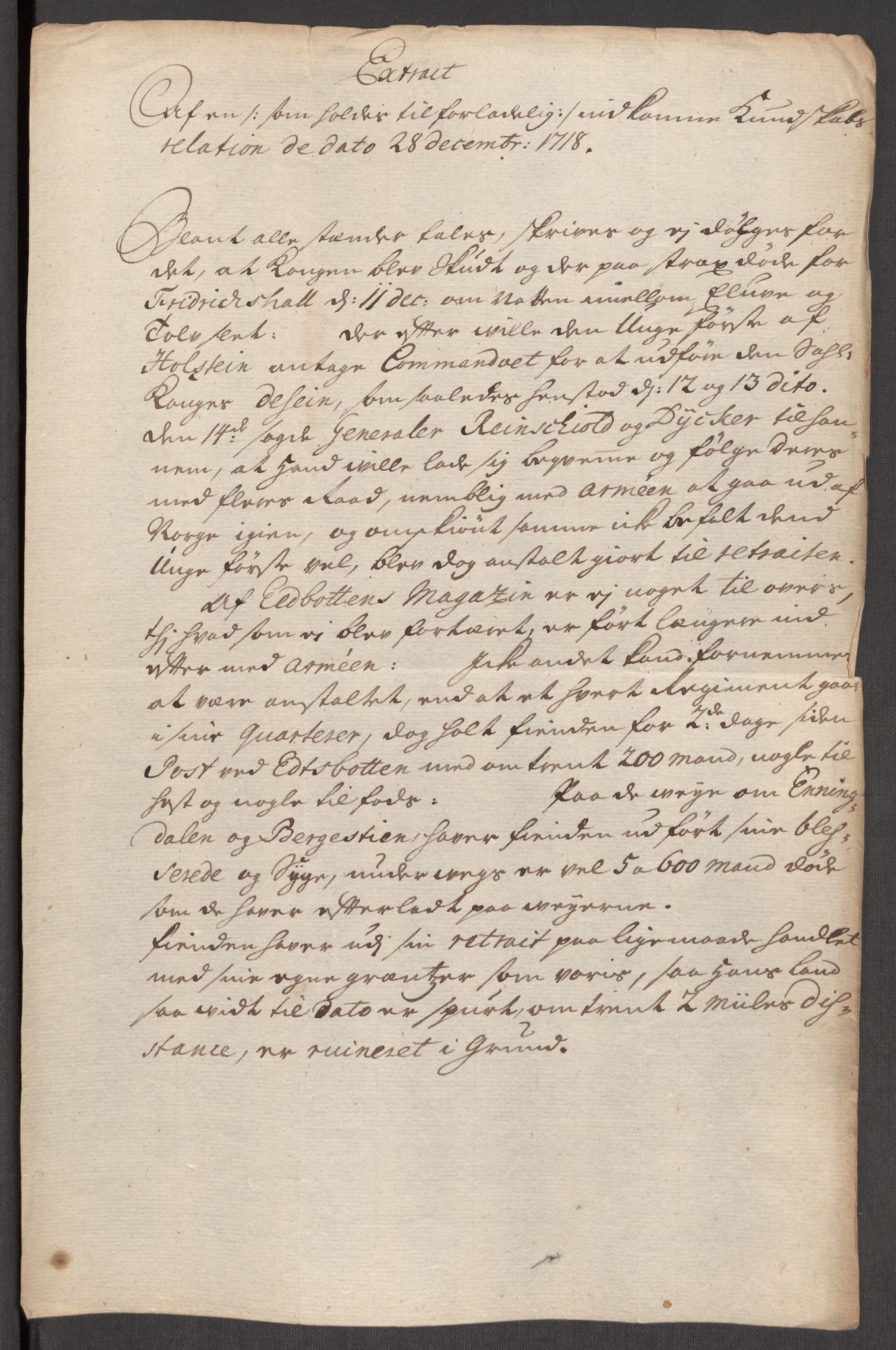 Kommanderende general (KG I) med Det norske krigsdirektorium, AV/RA-EA-5419/E/Eb/L0012: Kunnskap om fienden, kronologisk ordnet, 1718-1719, p. 510