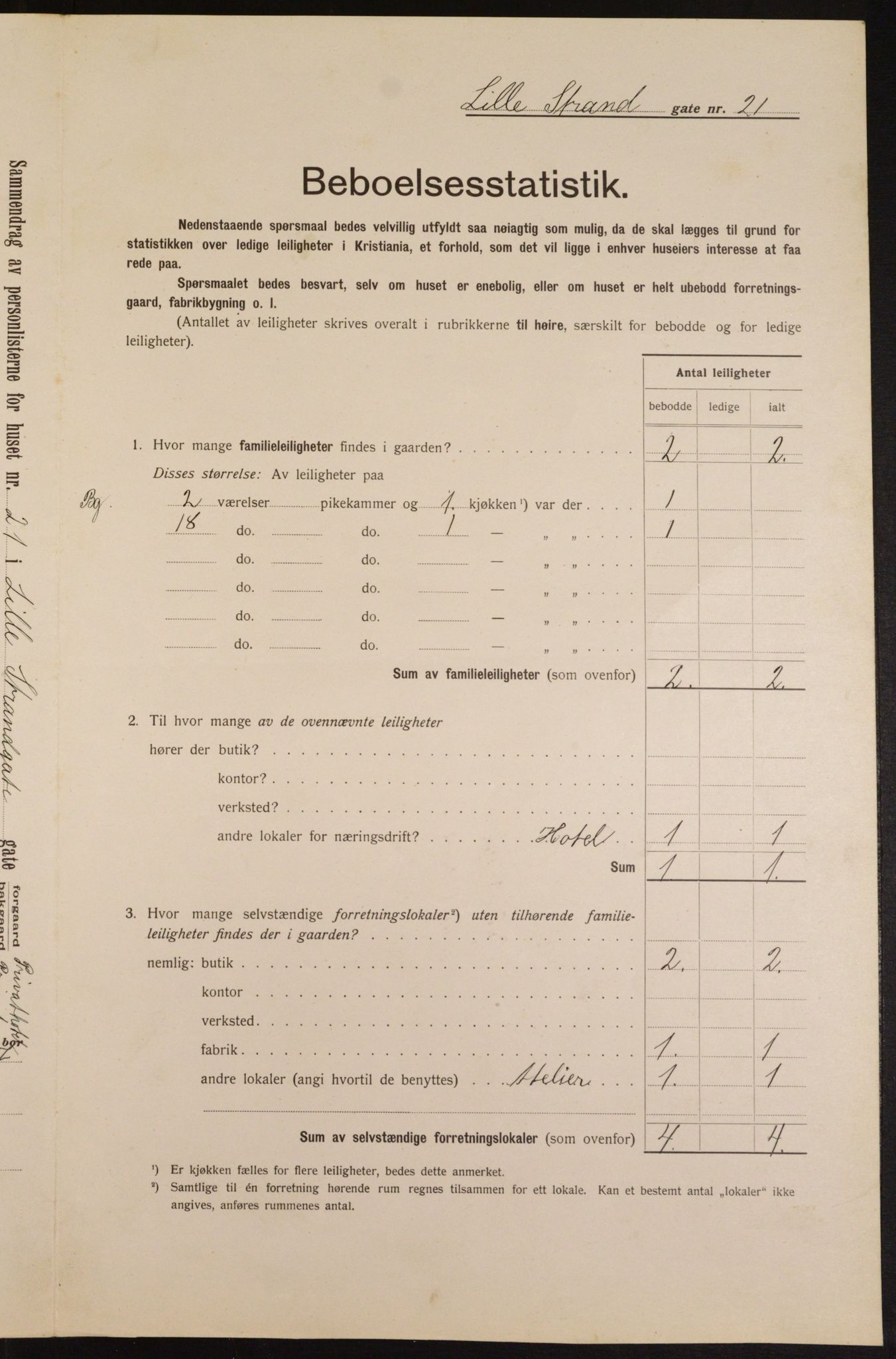 OBA, Municipal Census 1913 for Kristiania, 1913, p. 57382