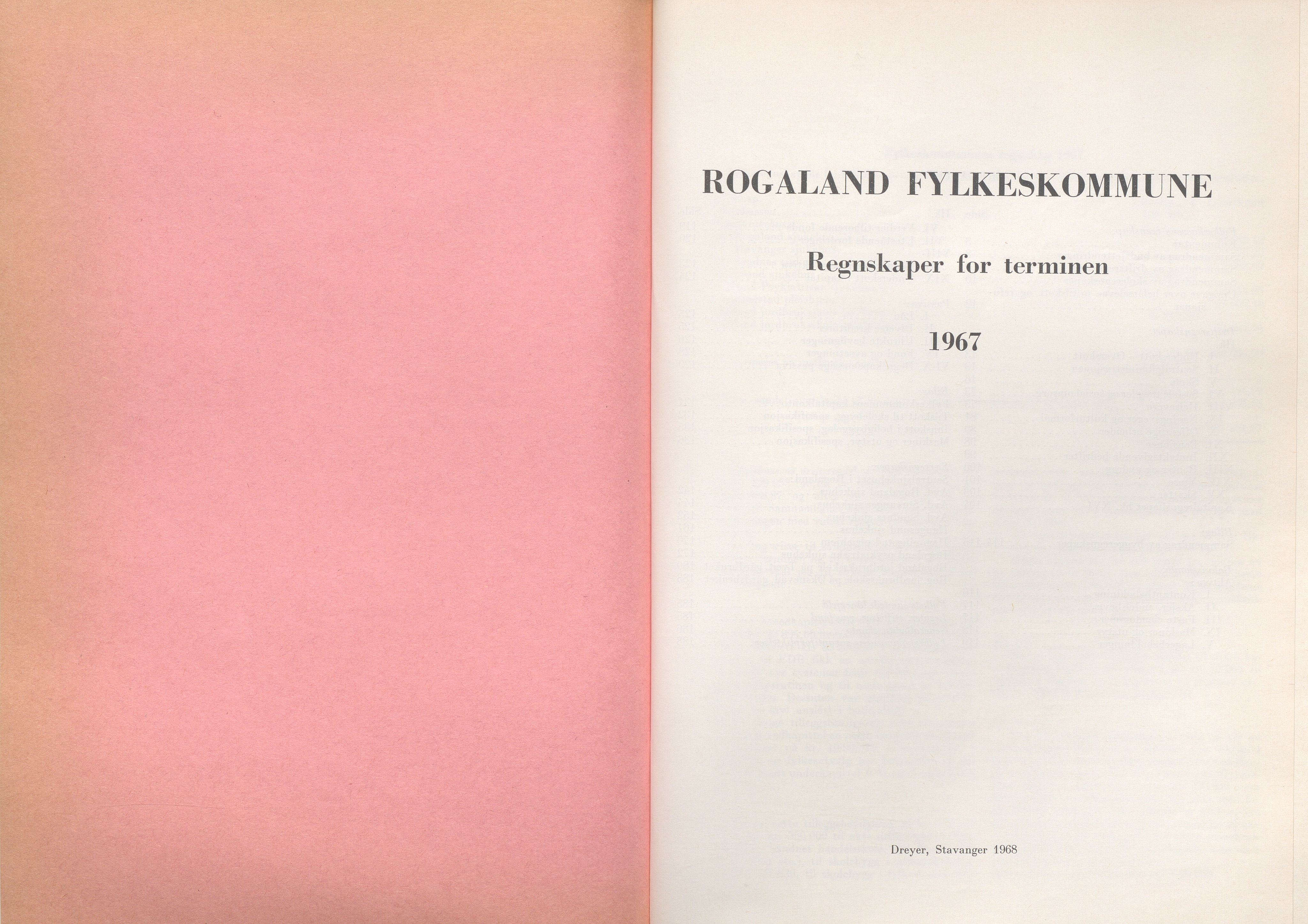 Rogaland fylkeskommune - Fylkesrådmannen , IKAR/A-900/A/Aa/Aaa/L0088: Møtebok , 1968