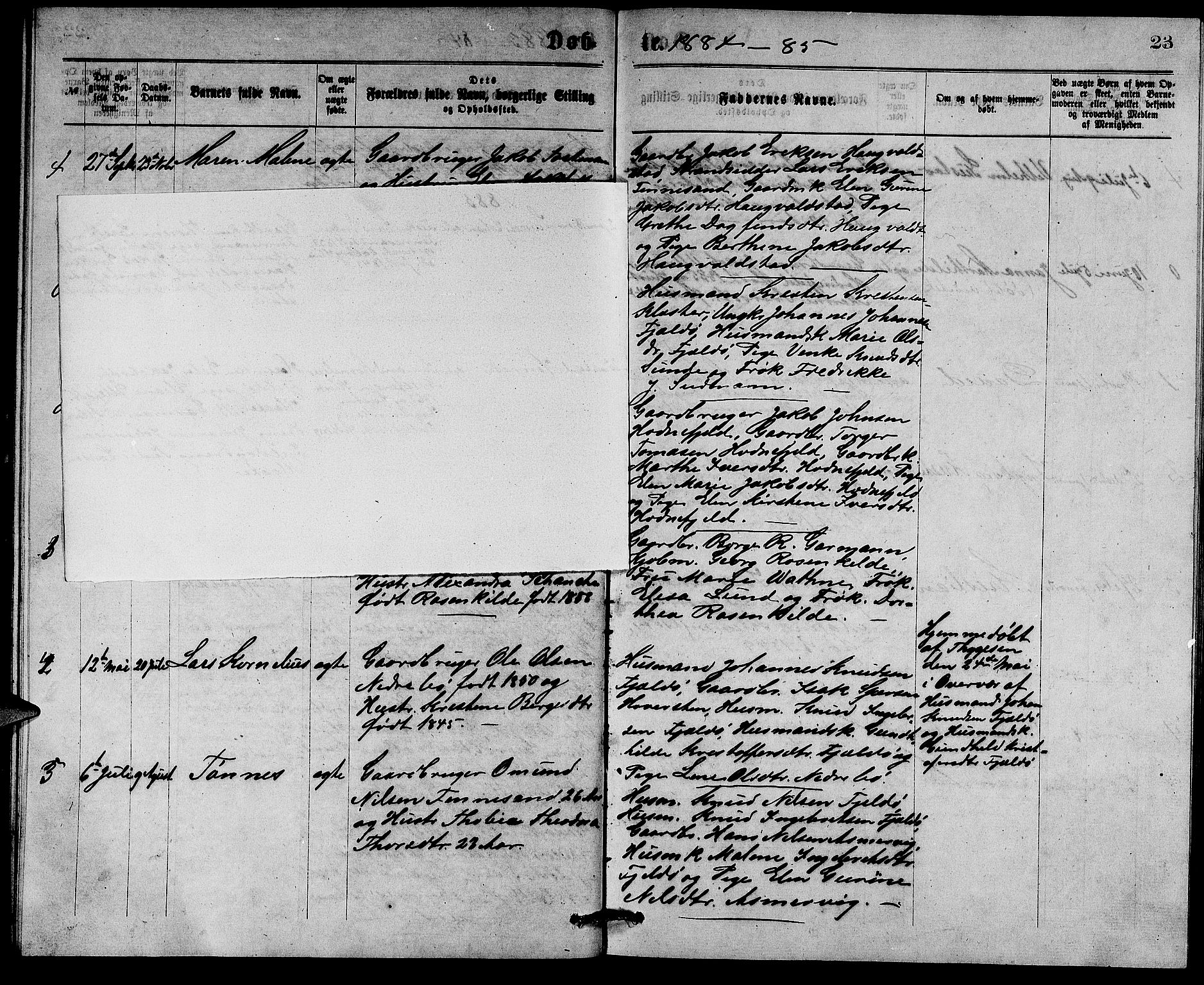 Rennesøy sokneprestkontor, AV/SAST-A -101827/H/Ha/Hab/L0004: Parish register (copy) no. B 4, 1870-1889, p. 23
