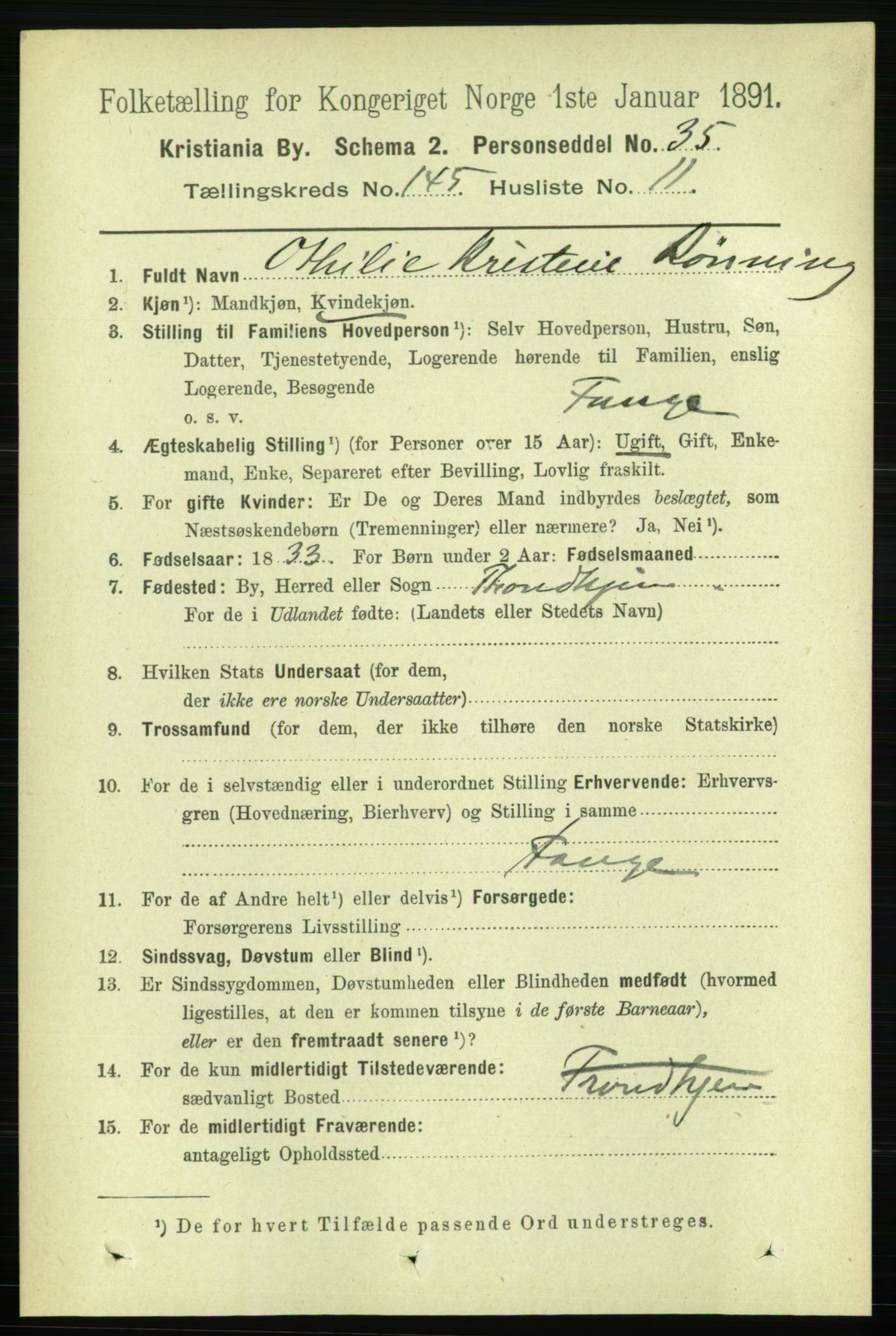 RA, 1891 census for 0301 Kristiania, 1891, p. 79700