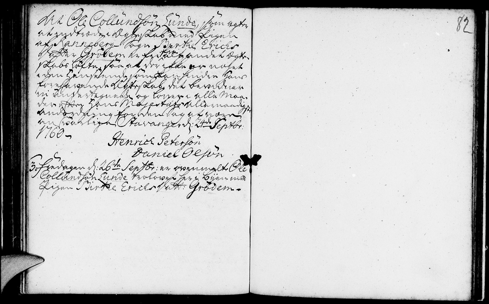 Domkirken sokneprestkontor, SAST/A-101812/001/30/30BA/L0003: Parish register (official) no. A 3 /2, 1738-1760, p. 82