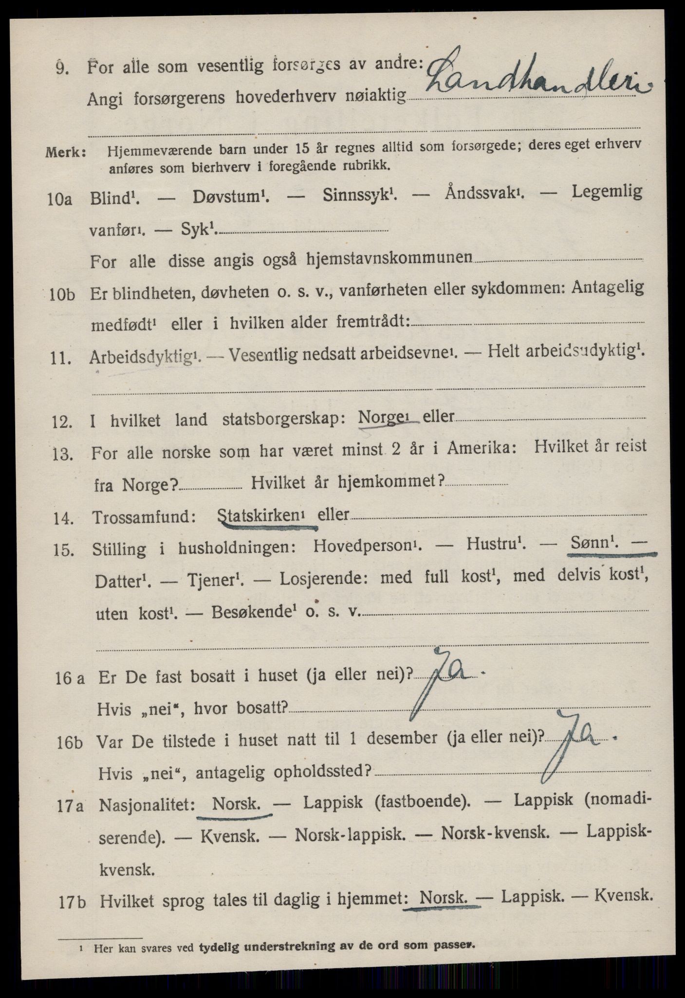 SAT, 1920 census for Fillan, 1920, p. 1317