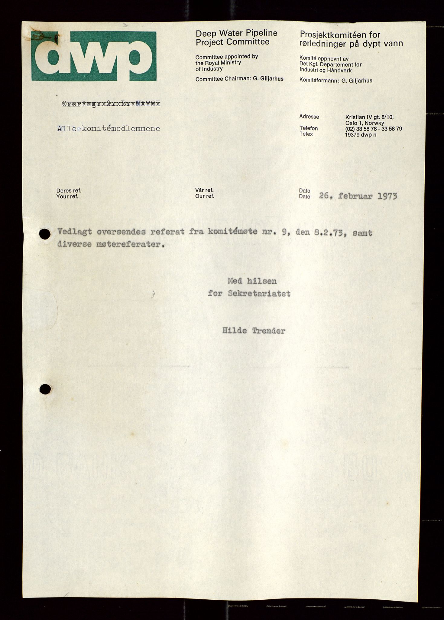 Industridepartementet, Oljekontoret, SAST/A-101348/Di/L0004: DWP, møter, komite`møter, 761 forskning/teknologi, 1972-1975, p. 226