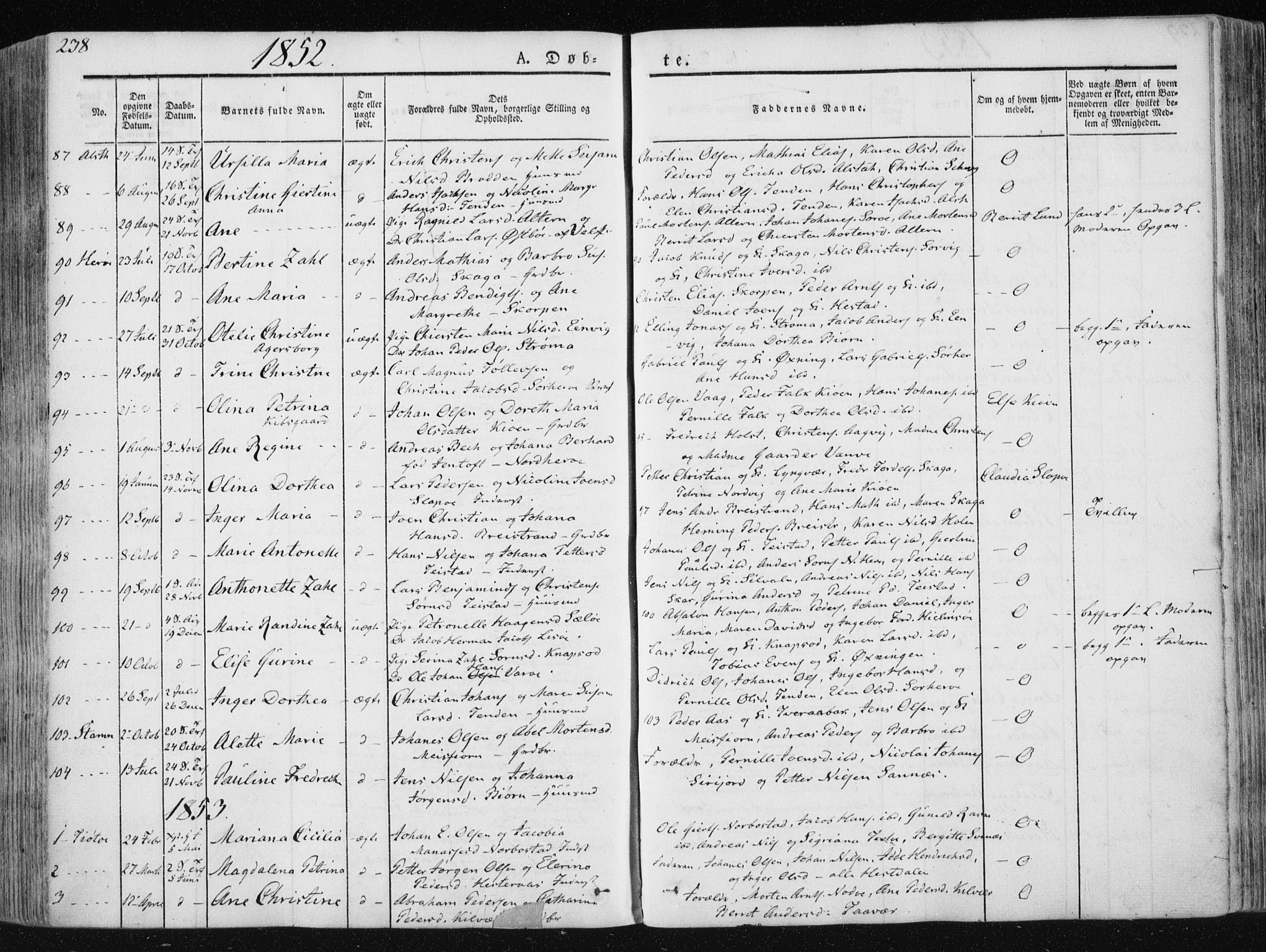 Ministerialprotokoller, klokkerbøker og fødselsregistre - Nordland, SAT/A-1459/830/L0446: Parish register (official) no. 830A10, 1831-1865, p. 238