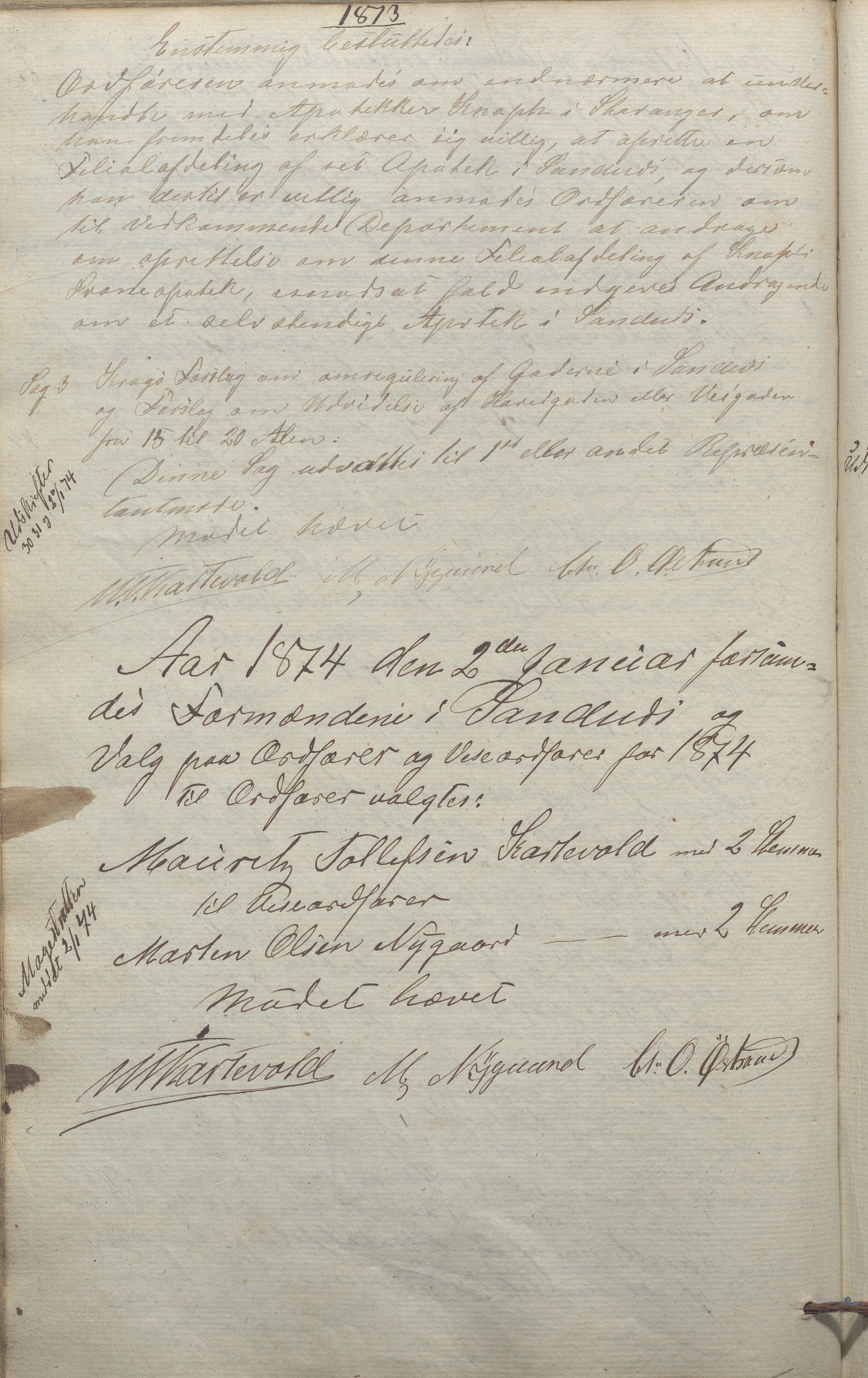 Sandnes kommune - Formannskapet og Bystyret, IKAR/K-100188/Aa/L0001: Møtebok, 1862-1875, p. 90b
