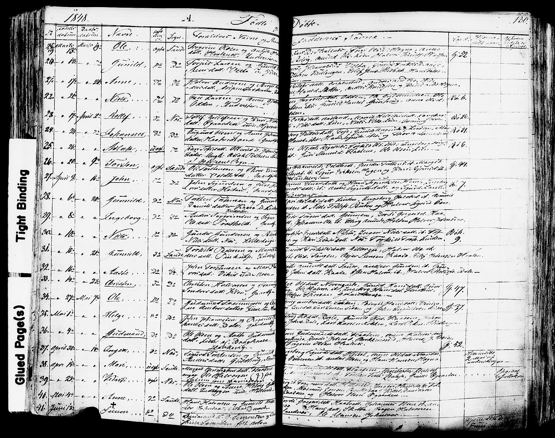 Sauherad kirkebøker, SAKO/A-298/F/Fa/L0006: Parish register (official) no. I 6, 1827-1850, p. 130