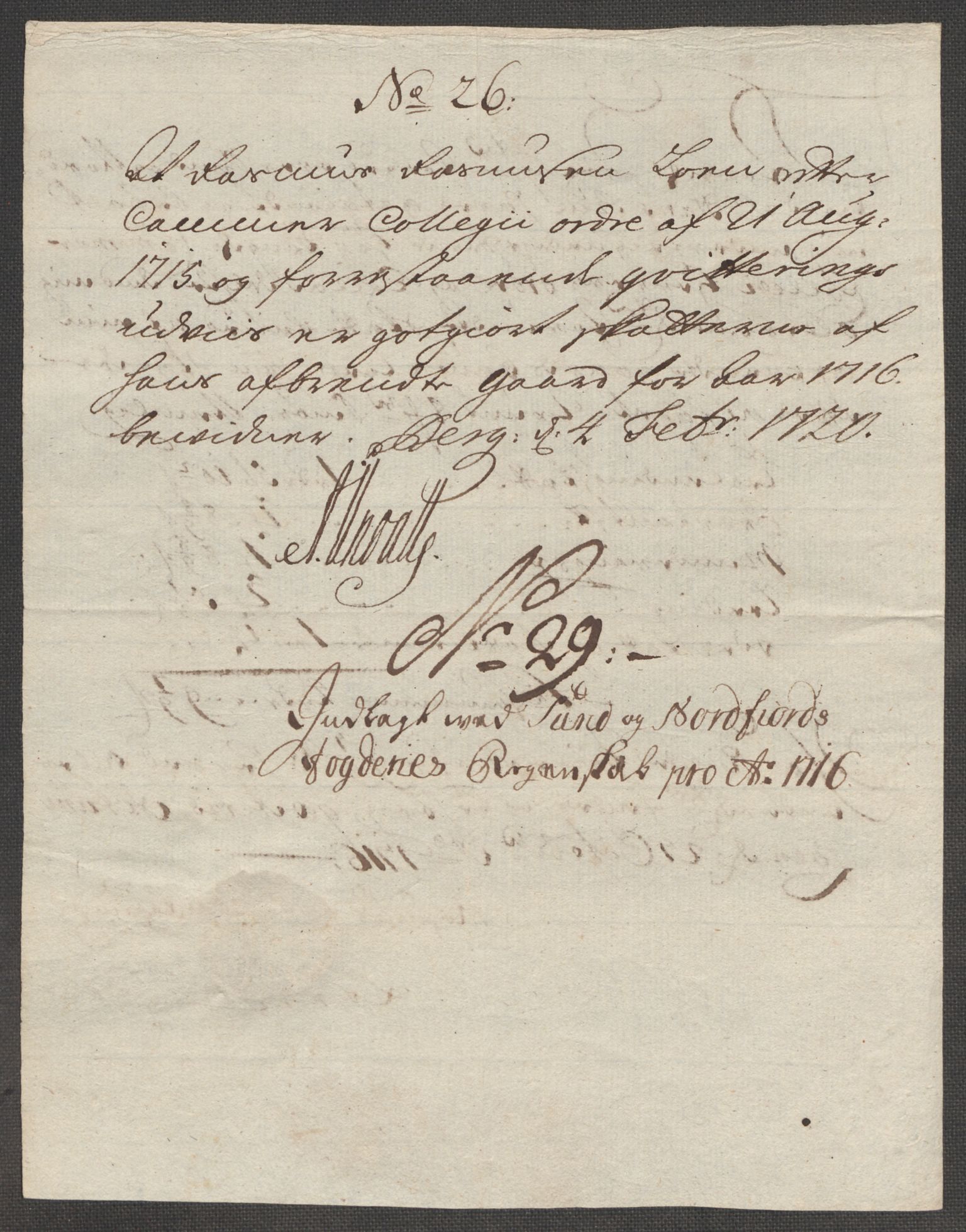 Rentekammeret inntil 1814, Reviderte regnskaper, Fogderegnskap, AV/RA-EA-4092/R53/L3440: Fogderegnskap Sunn- og Nordfjord, 1716, p. 179