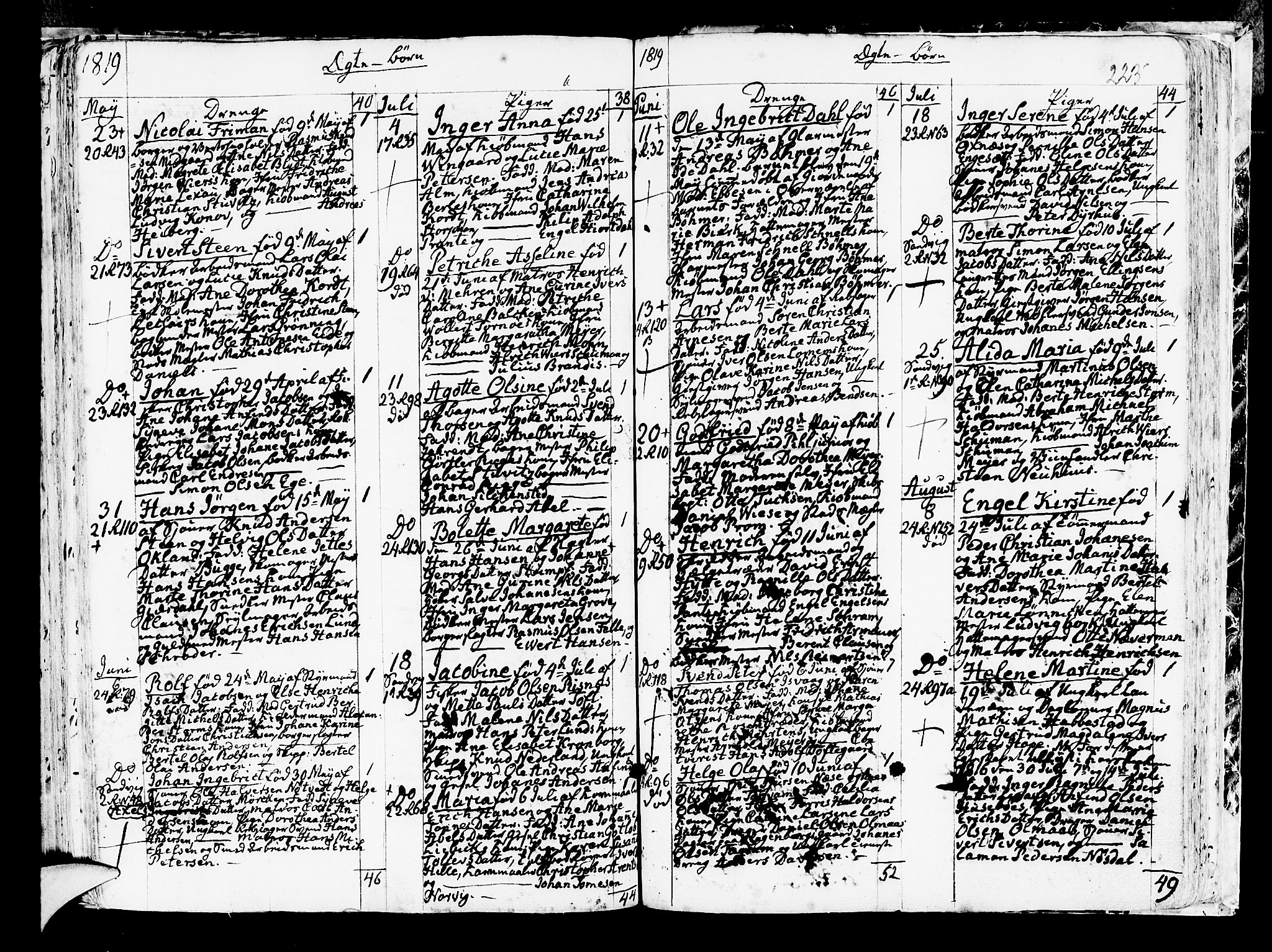 Korskirken sokneprestembete, AV/SAB-A-76101/H/Haa/L0006: Parish register (official) no. A 6, 1790-1820, p. 223