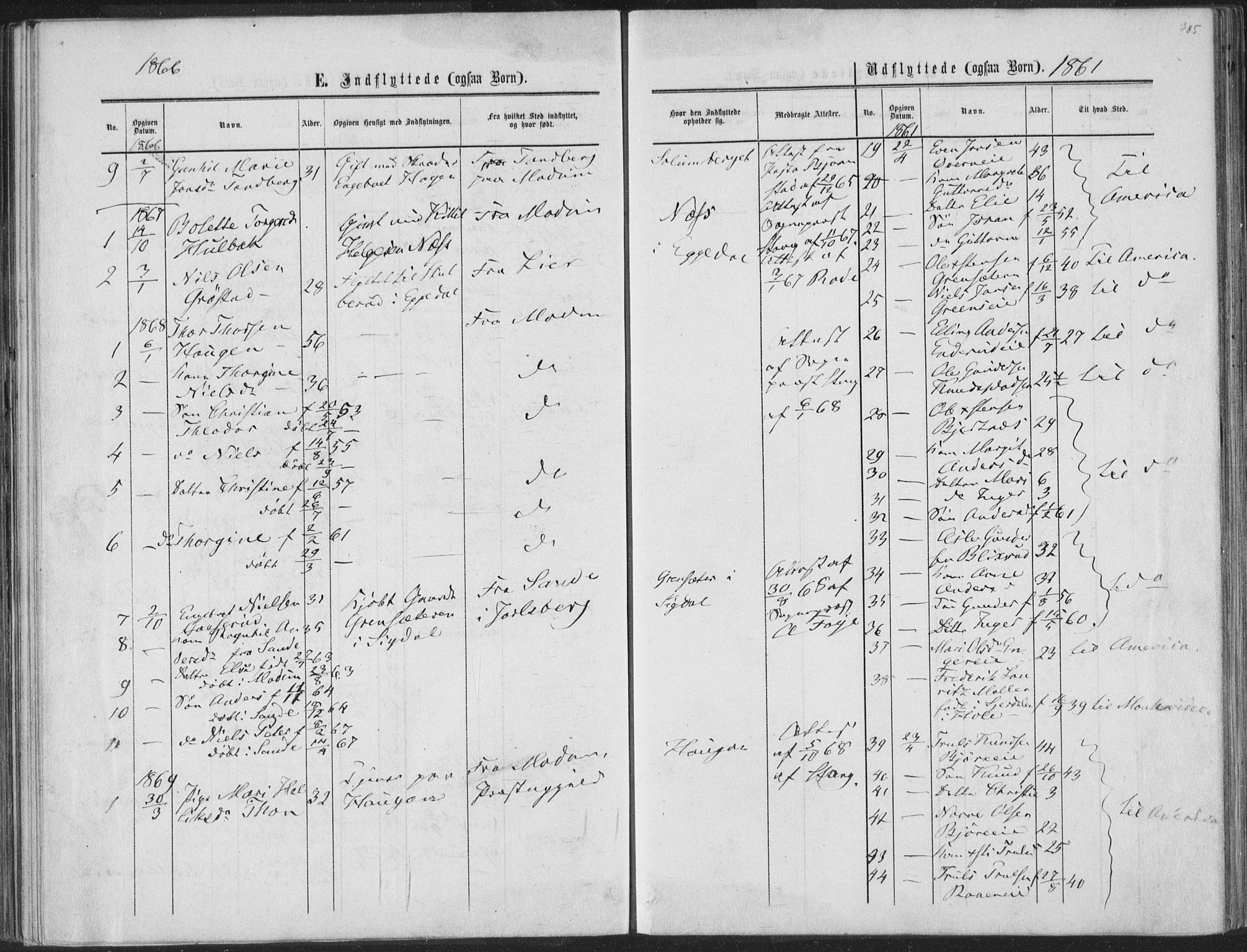 Sigdal kirkebøker, AV/SAKO-A-245/F/Fa/L0009b: Parish register (official) no. I 9B, 1860-1871, p. 485