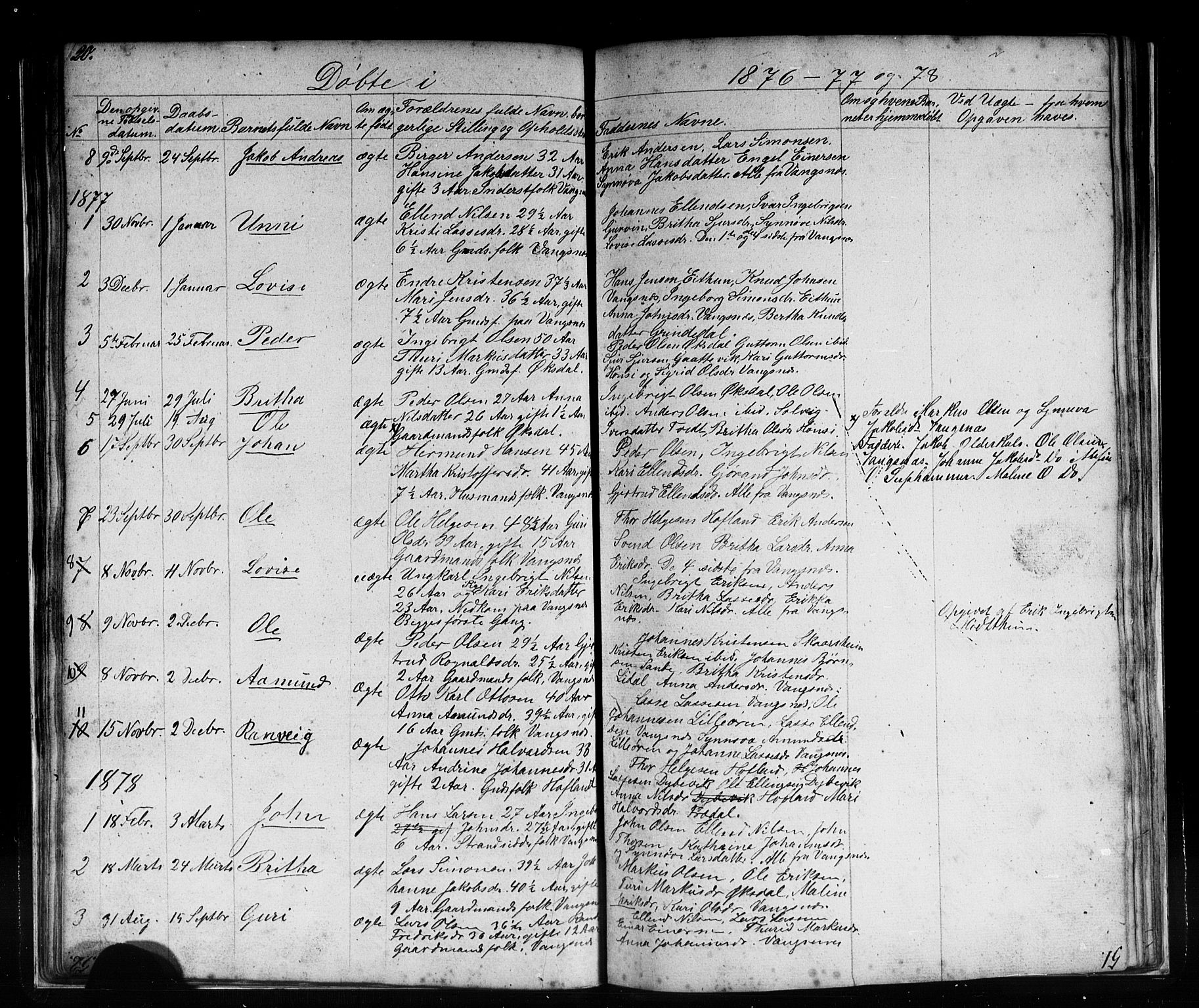 Vik sokneprestembete, AV/SAB-A-81501/H/Hab/Habc/L0001: Parish register (copy) no. C 1, 1853-1879, p. 20