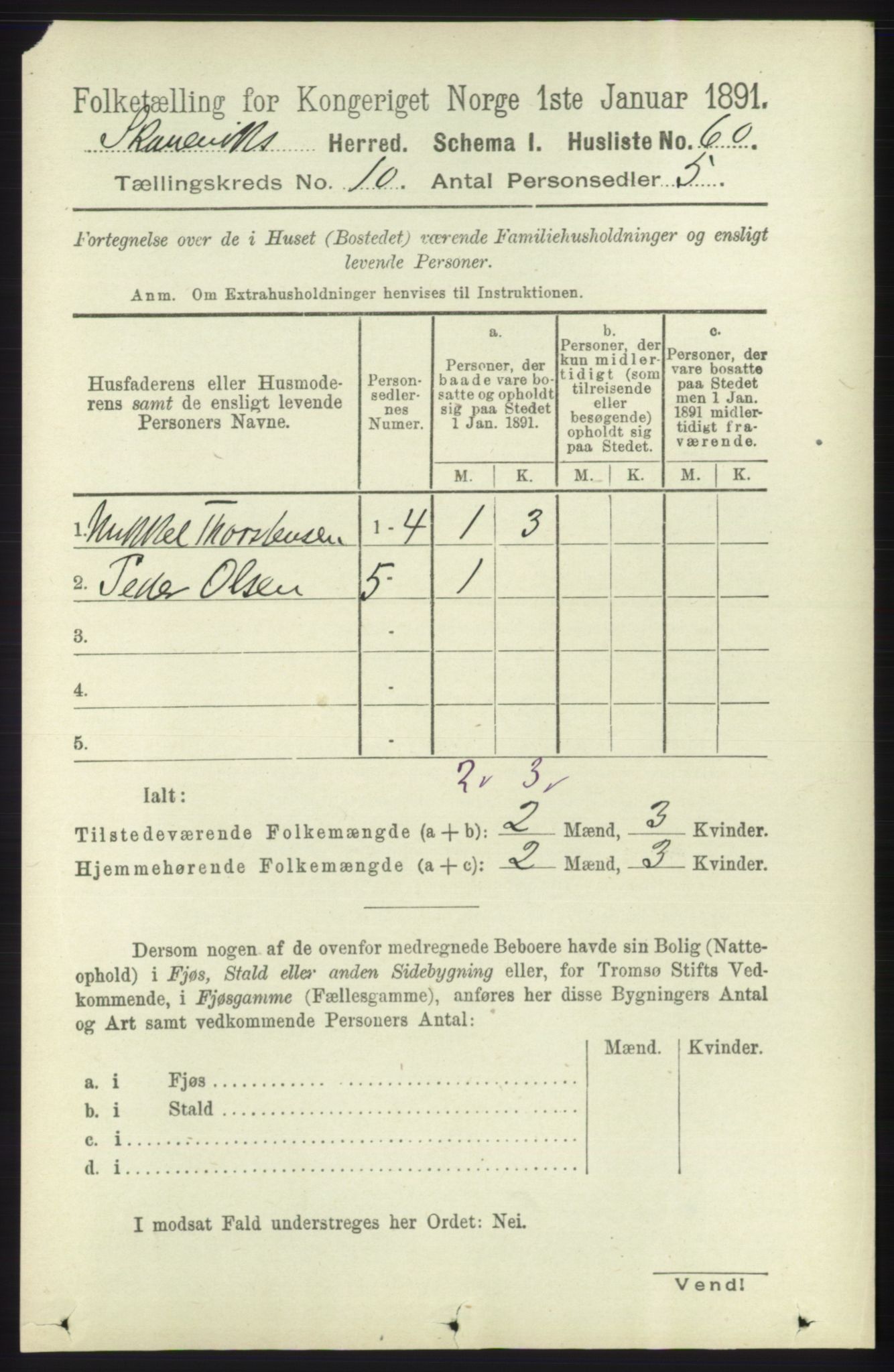 RA, 1891 census for 1212 Skånevik, 1891, p. 2925