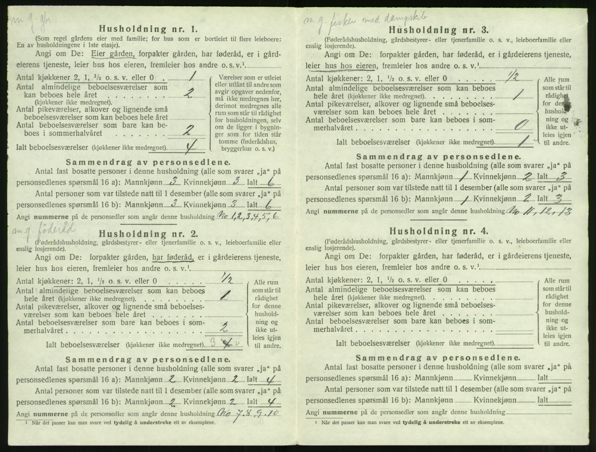 SAT, 1920 census for Ulstein, 1920, p. 107