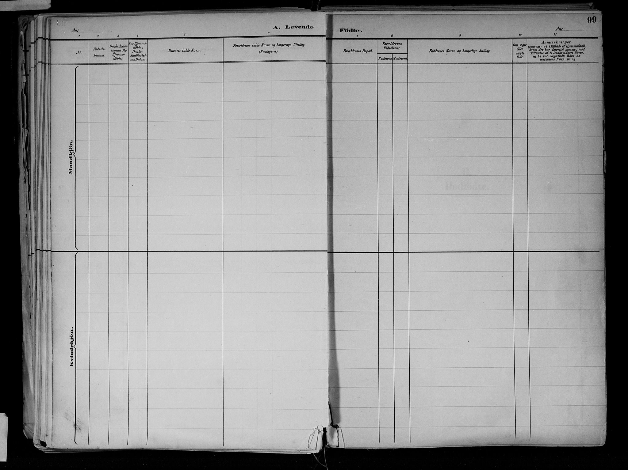Jevnaker prestekontor, SAH/PREST-116/H/Ha/Haa/L0010: Parish register (official) no. 10, 1891-1906, p. 99